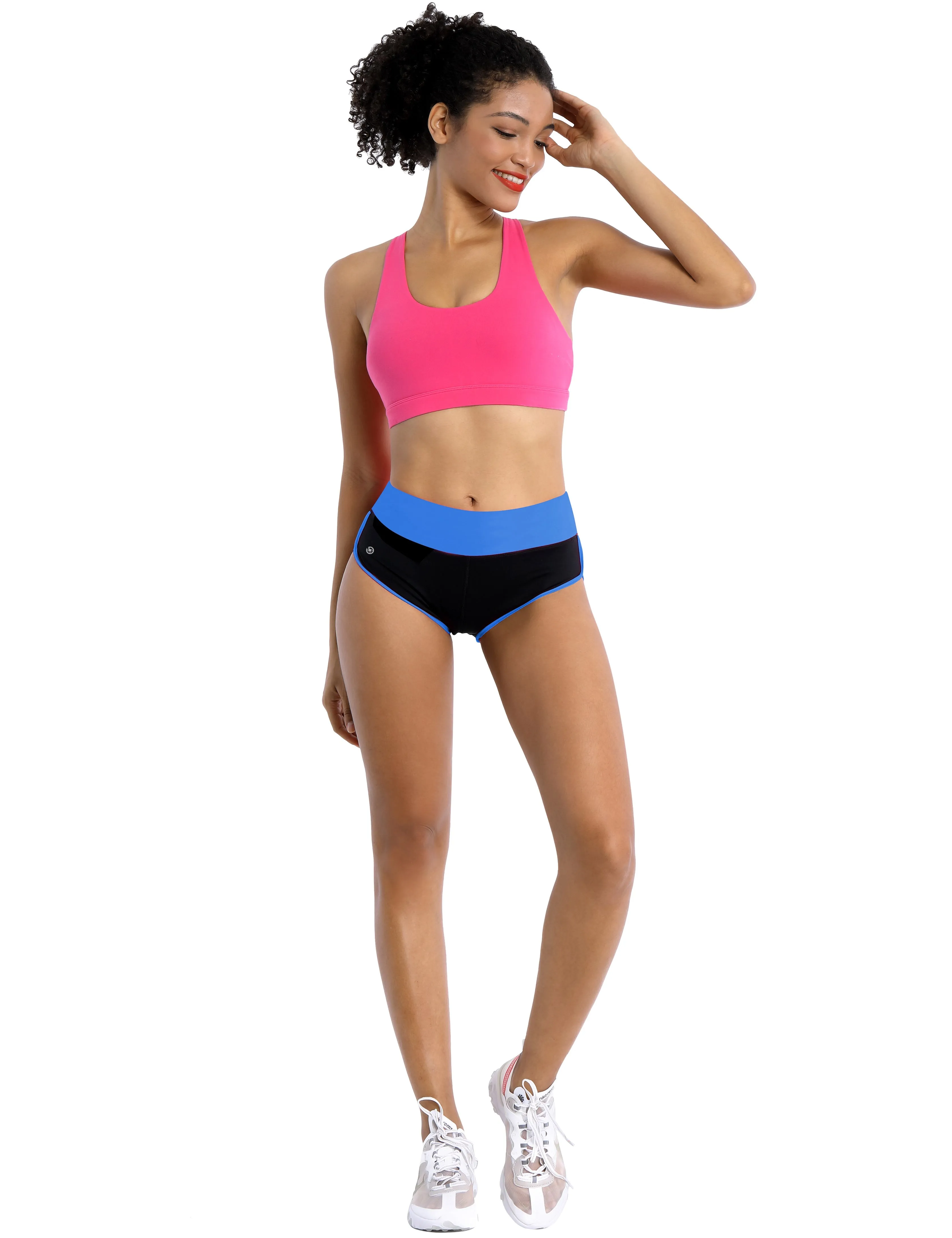030 Sexy Booty Yoga Shorts blue_black_yoga