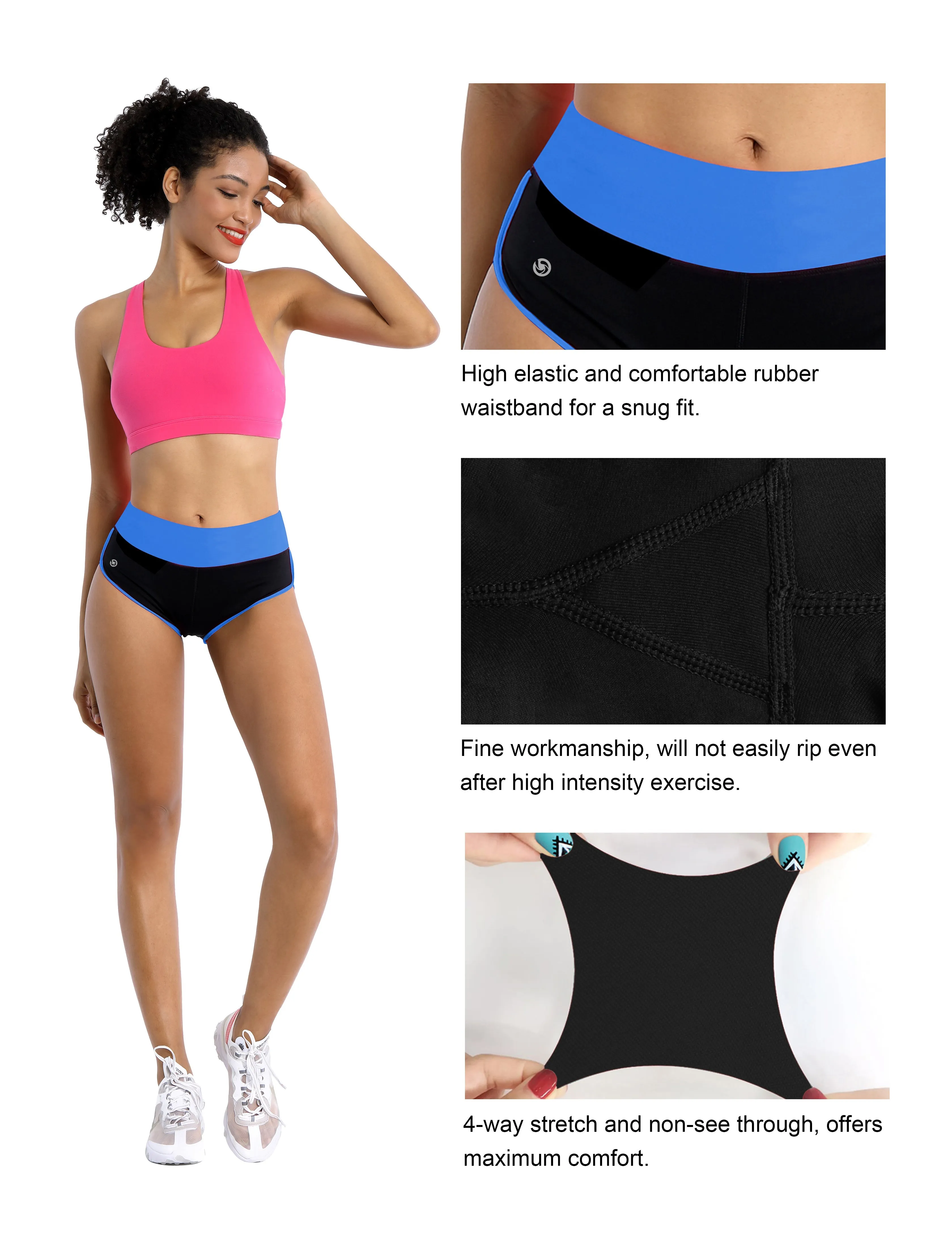 030 Sexy Booty Yoga Shorts blue_black_yoga