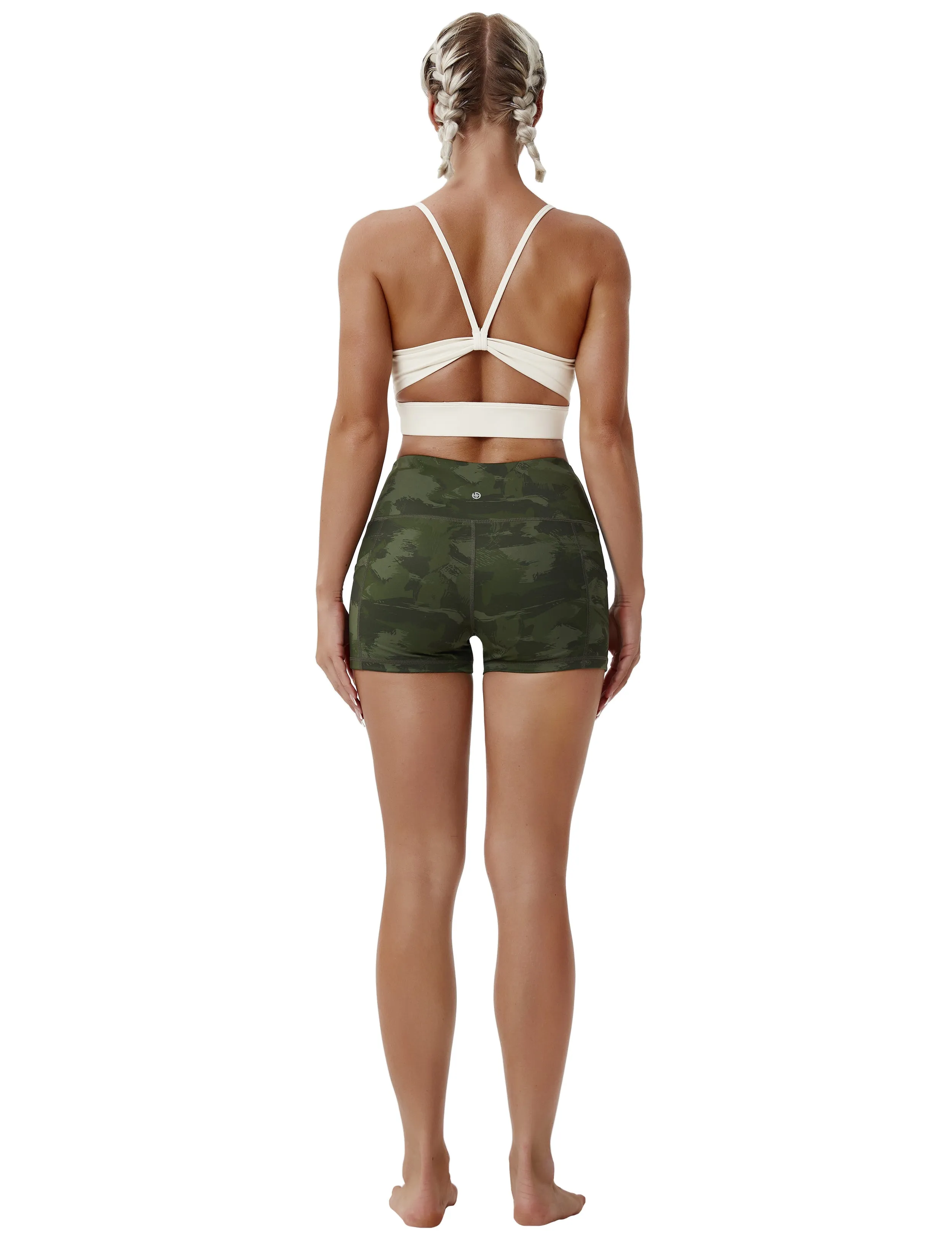 2.5" Printed Side Pockets Golf Shorts green brushcamo ins_Golf