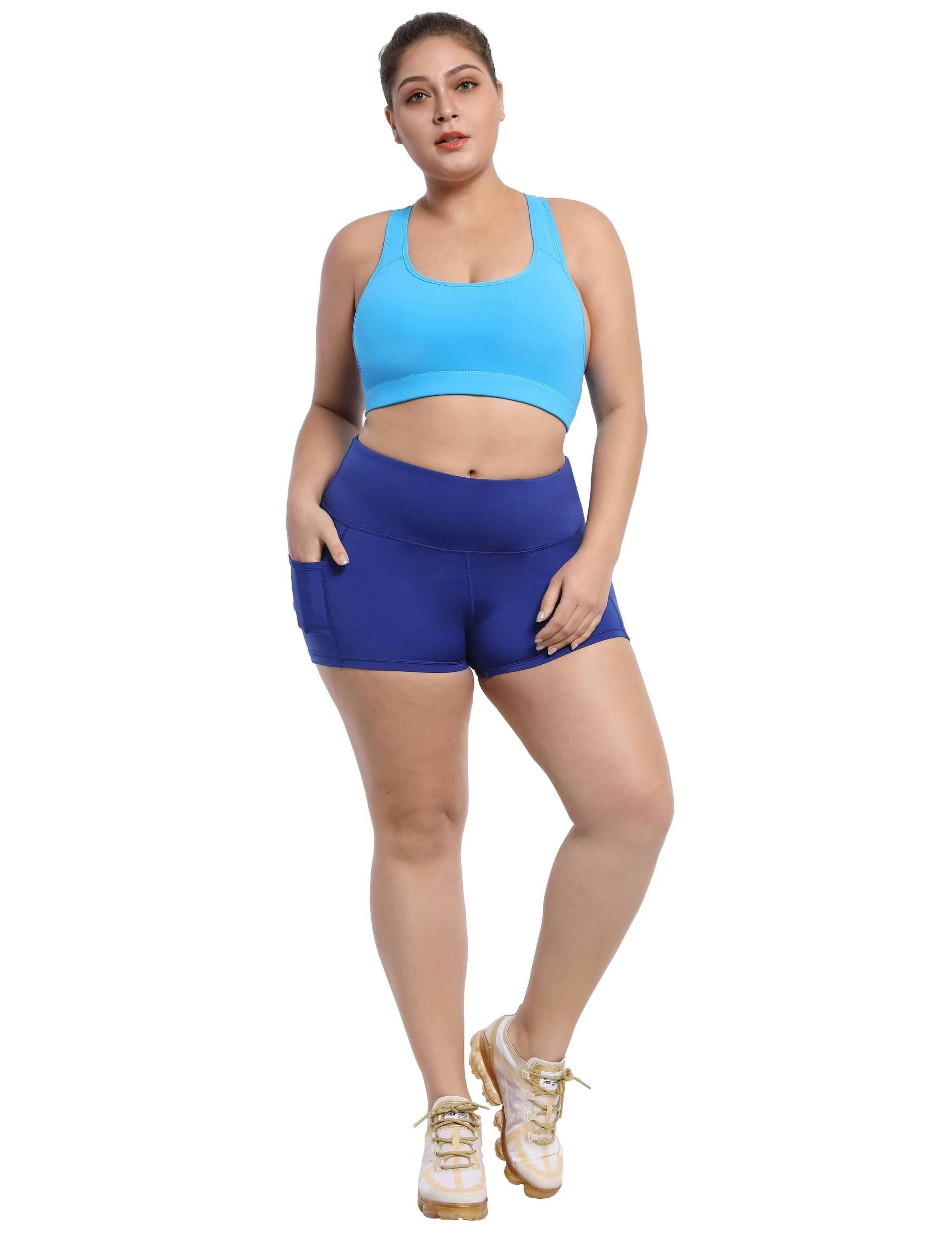 2.5" Side Pockets Gym Shorts navy ins_Gym