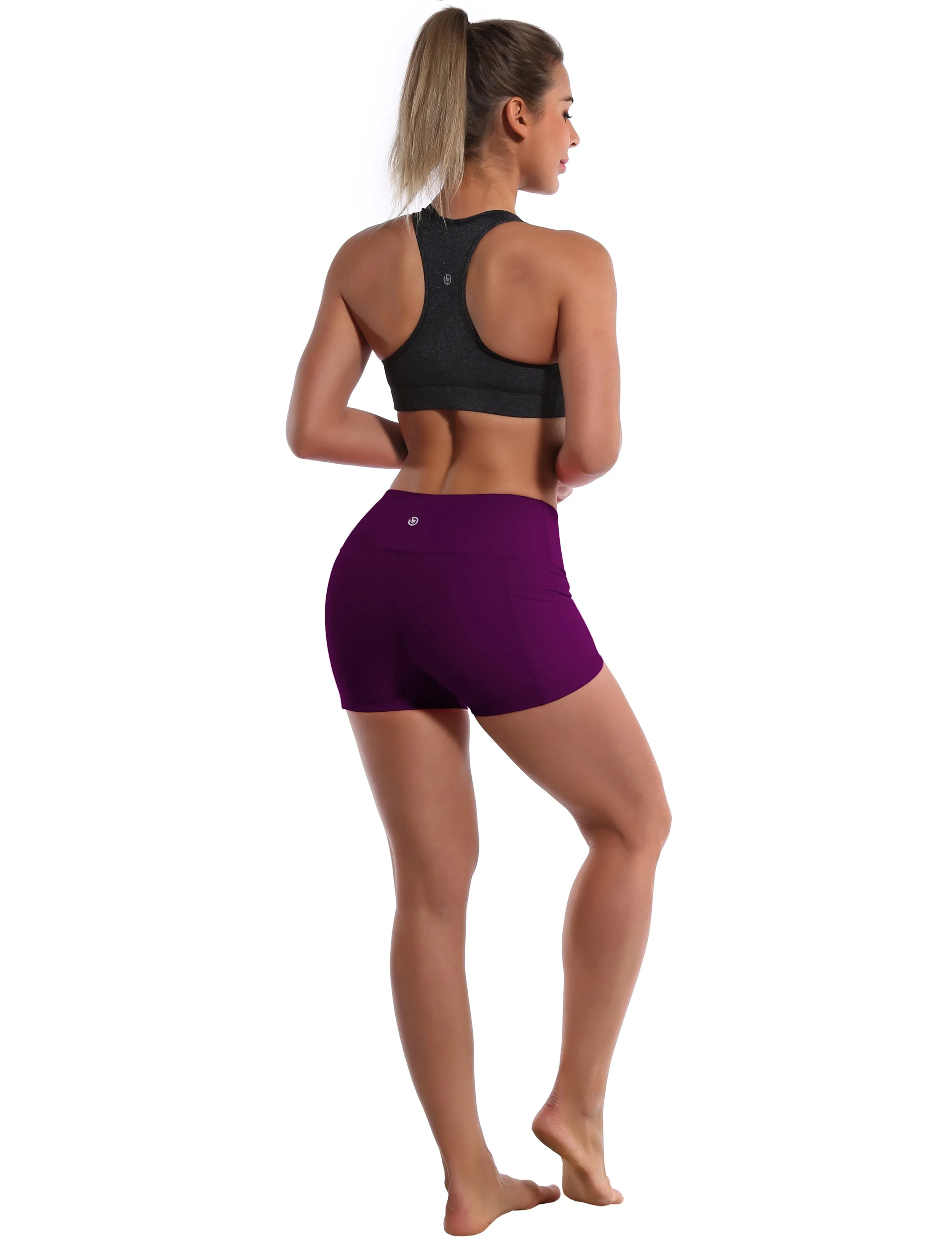 2.5" Side Pockets Jogging Shorts plum_Jogging