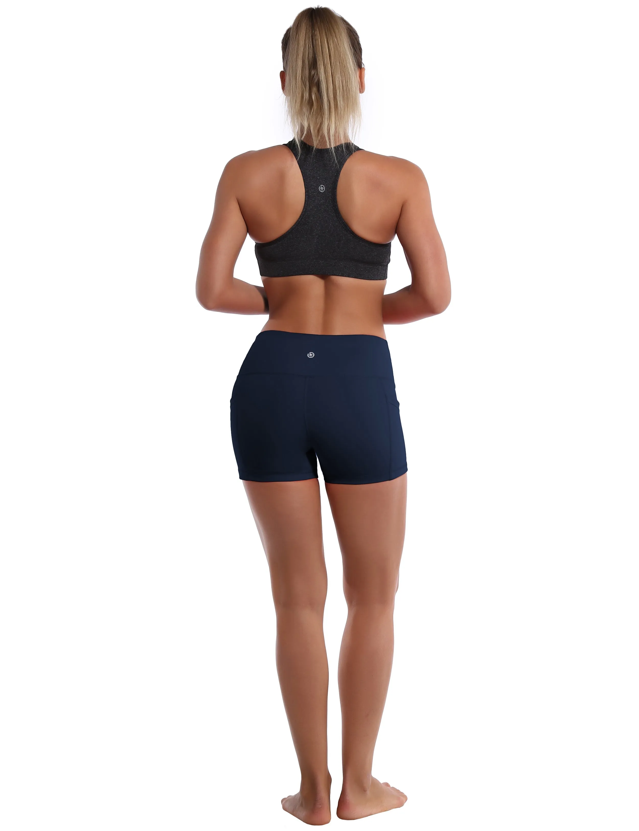 2.5" Side Pockets Pilates Shorts darknavy_Pilates