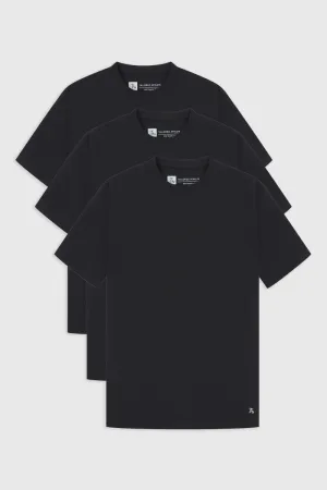 3 Pack Essential Training Top in Black