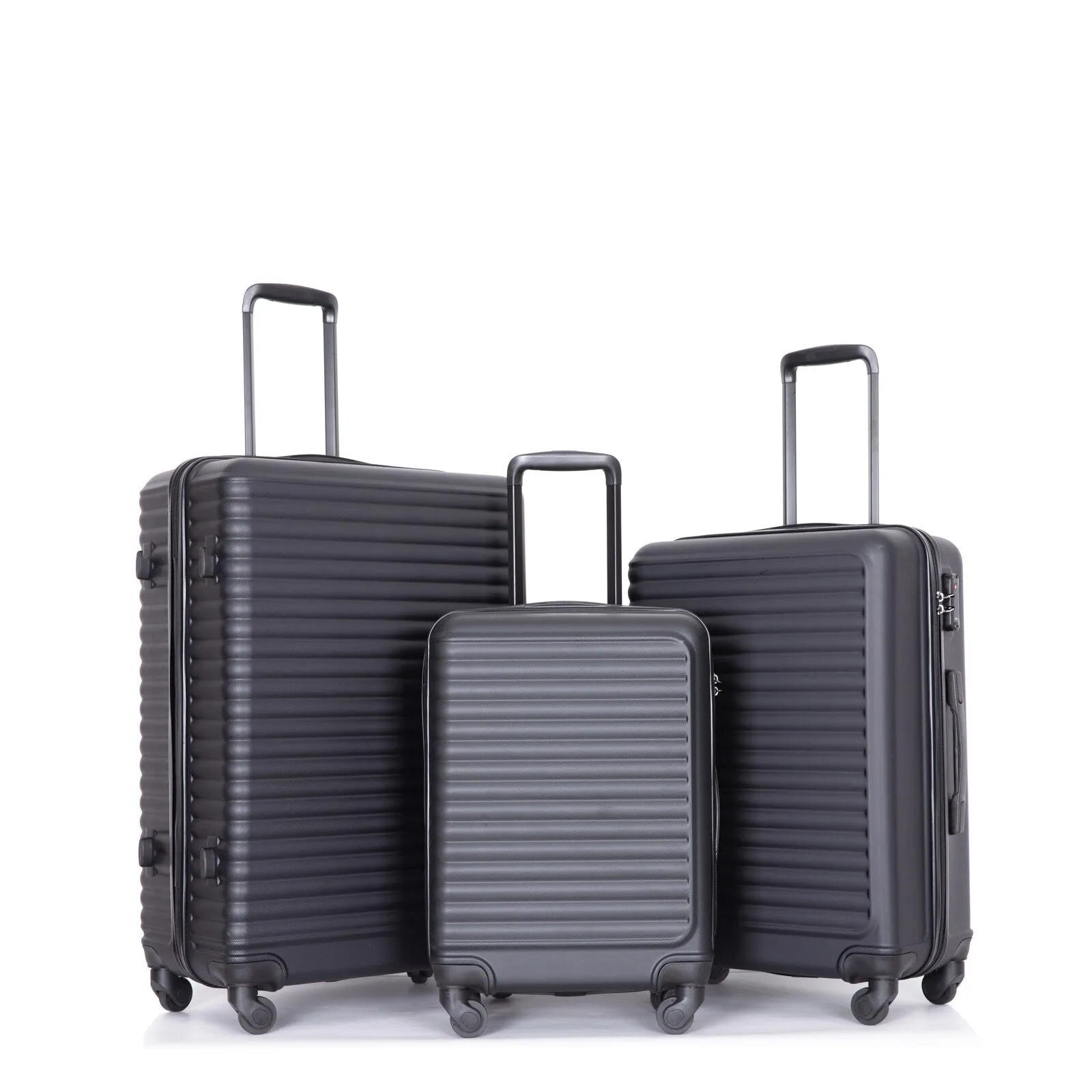 3-Piece ABS Luggage Set with TSA Lock and Spinner Wheels
