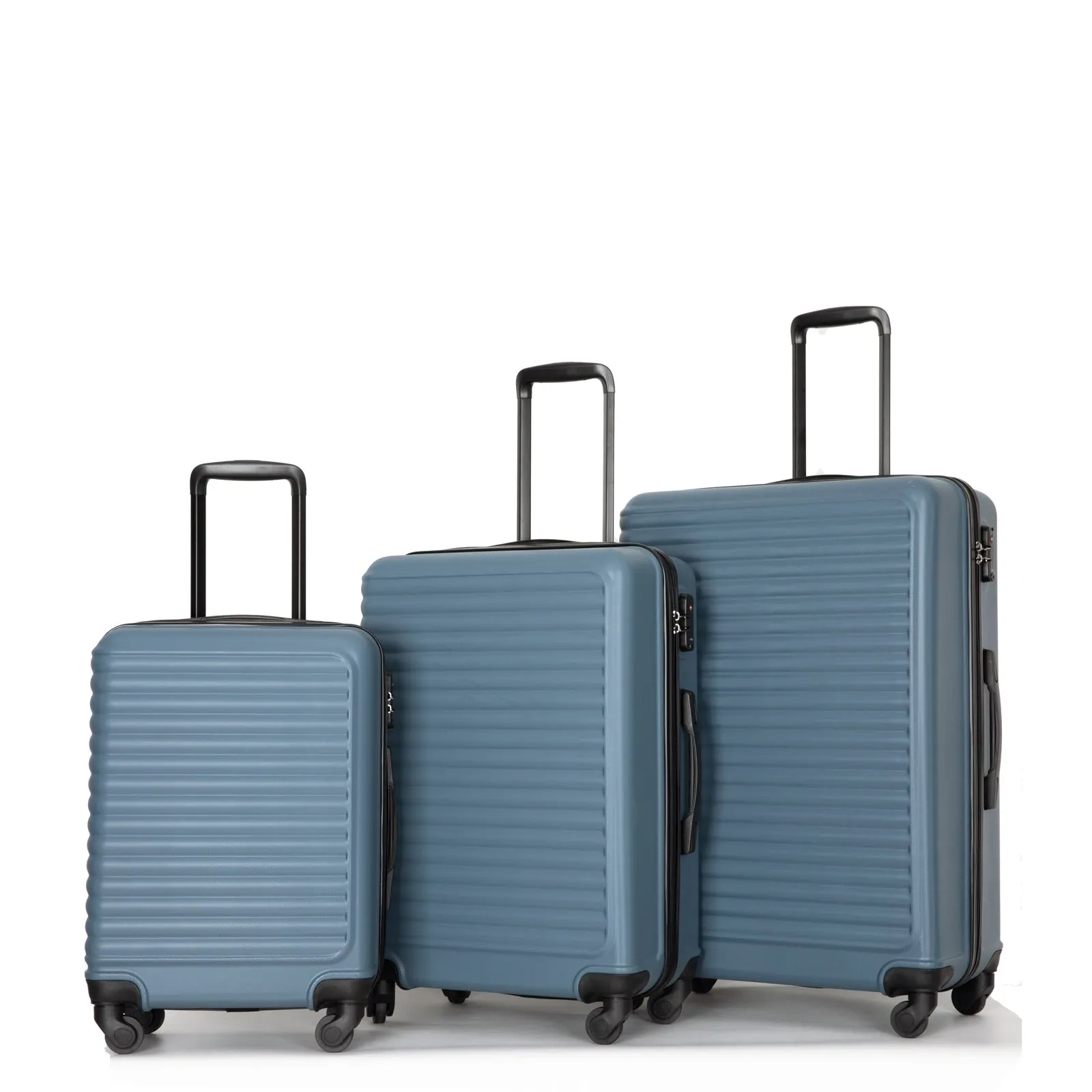 3-Piece ABS Luggage Set with TSA Lock and Spinner Wheels