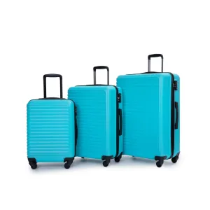 3-Piece ABS Luggage Set with TSA Lock and Spinner Wheels