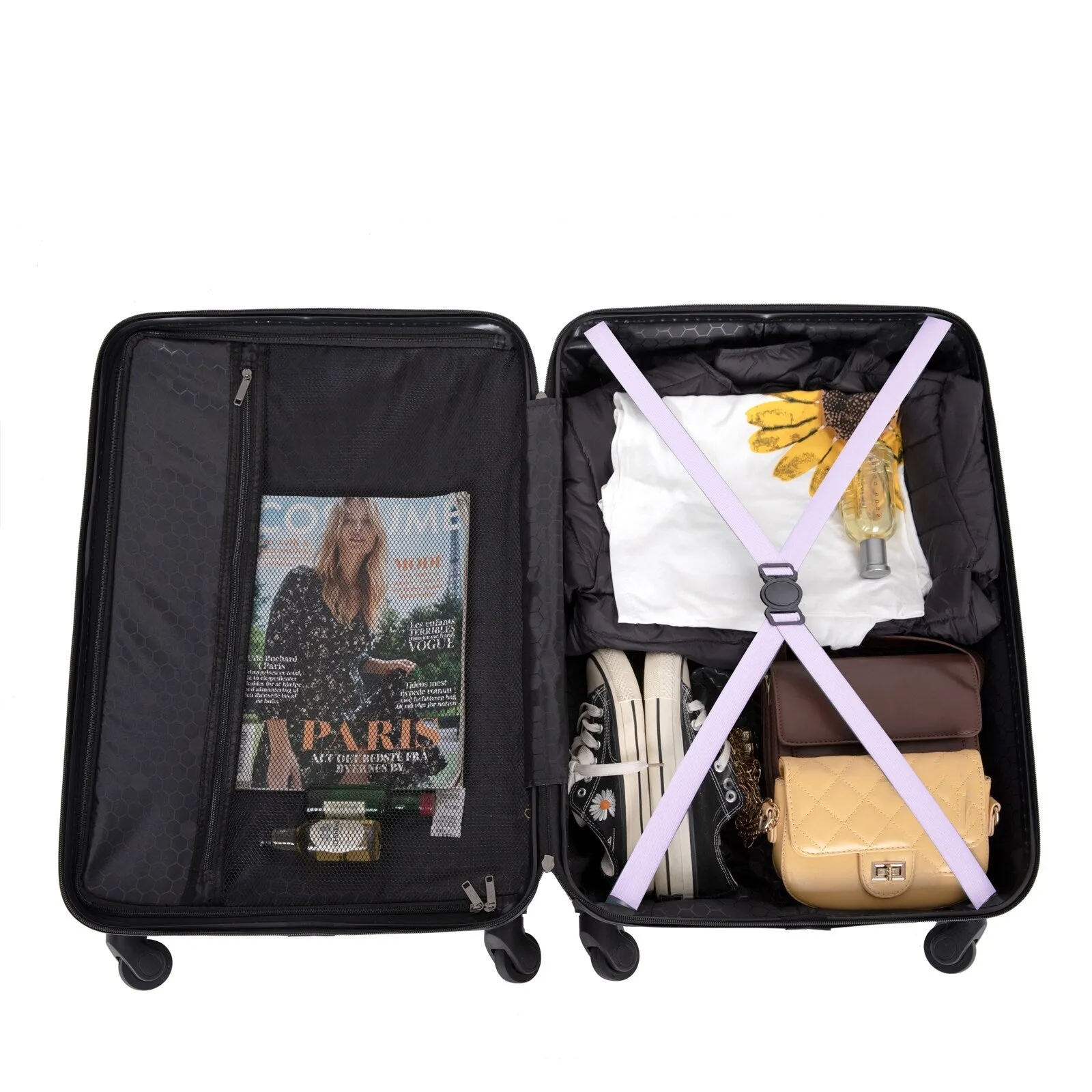3-Piece ABS Luggage Set with TSA Lock and Spinner Wheels