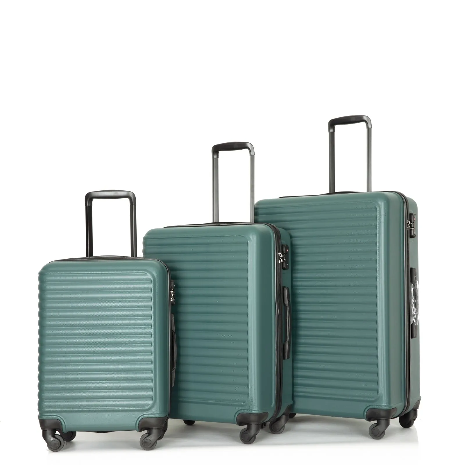 3-Piece ABS Luggage Set with TSA Lock and Spinner Wheels