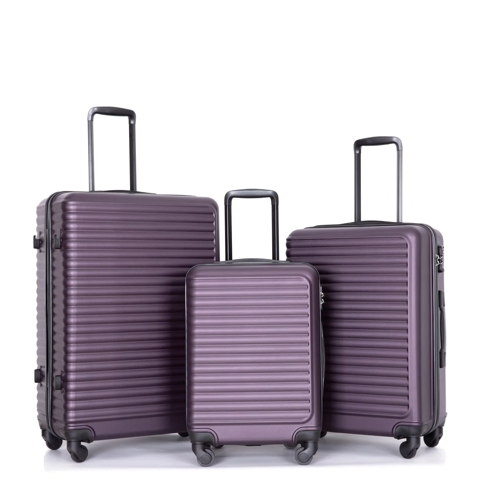 3-Piece ABS Luggage Set with TSA Lock and Spinner Wheels
