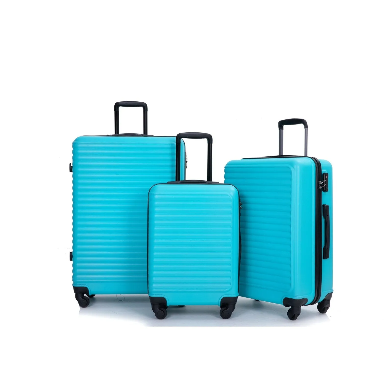3-Piece ABS Luggage Set with TSA Lock and Spinner Wheels