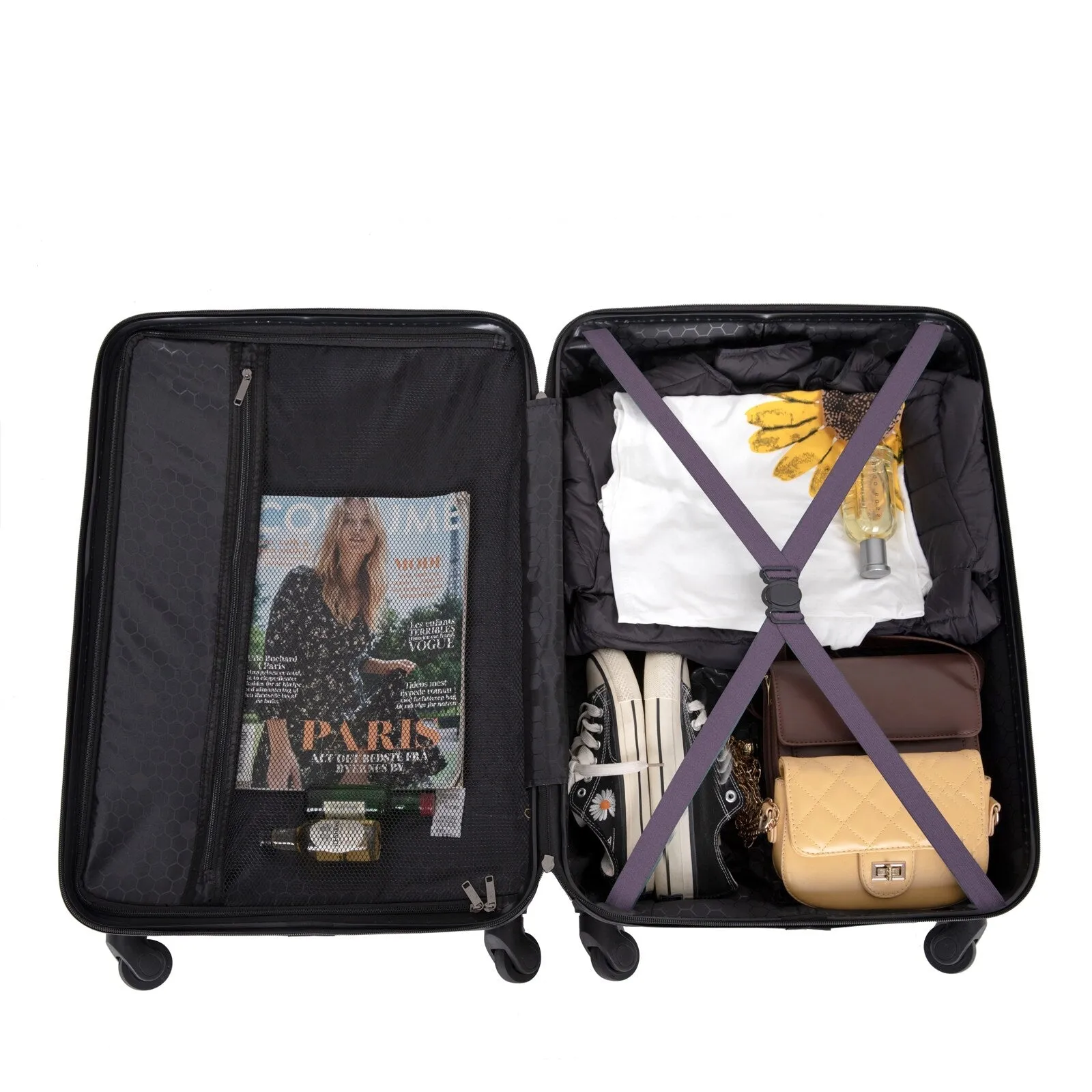 3-Piece ABS Luggage Set with TSA Lock and Spinner Wheels