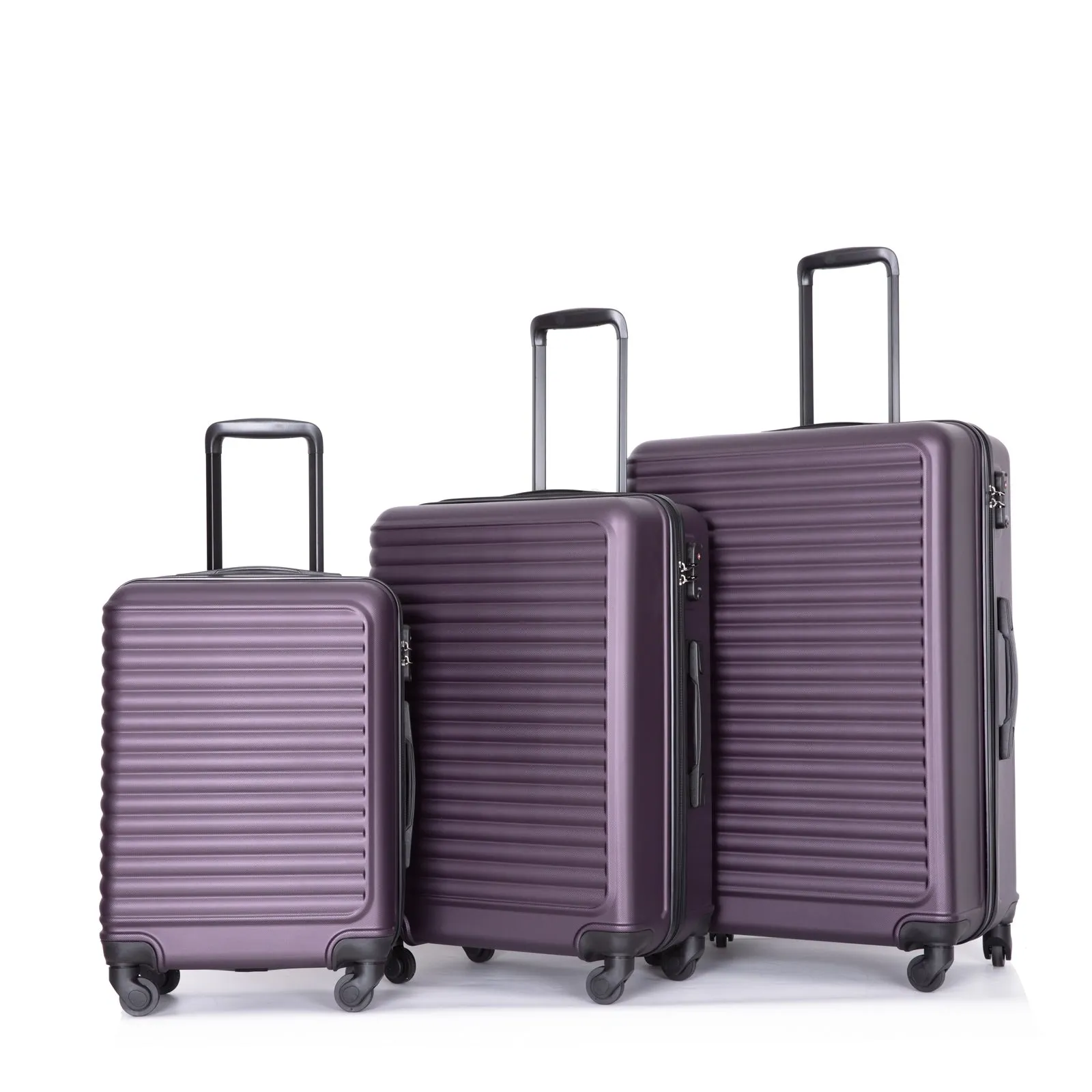 3-Piece ABS Luggage Set with TSA Lock and Spinner Wheels