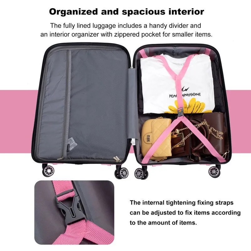 3 Piece PP Lightweight Suitcase Luggage Sets with TSA Lock