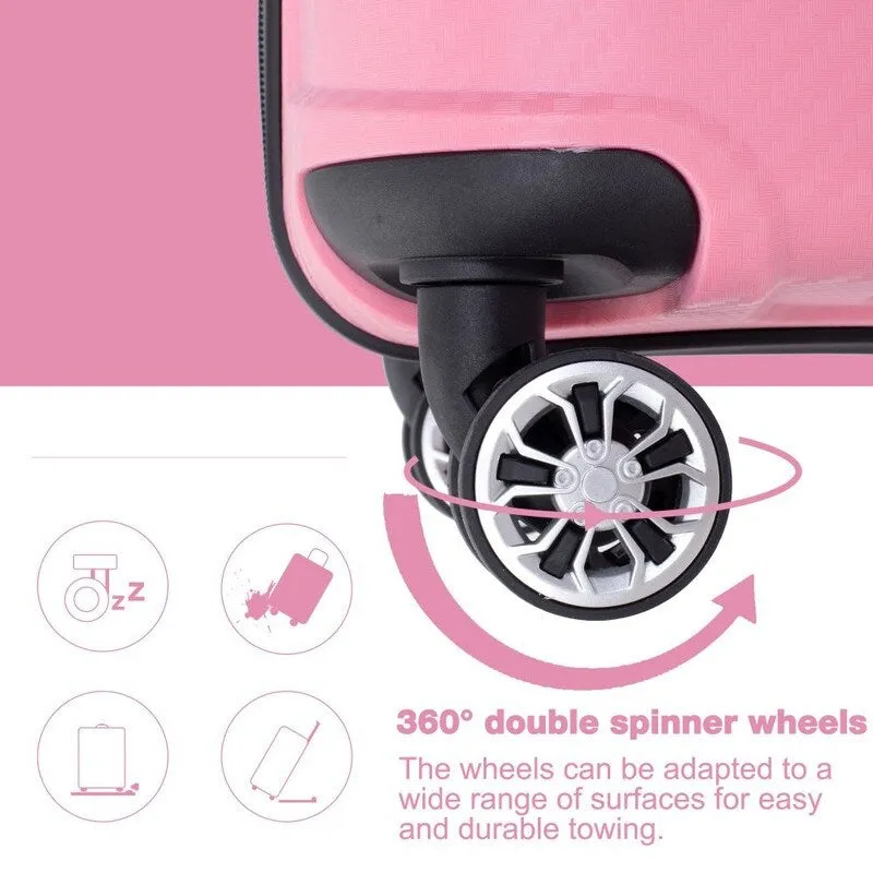3 Piece PP Lightweight Suitcase Luggage Sets with TSA Lock