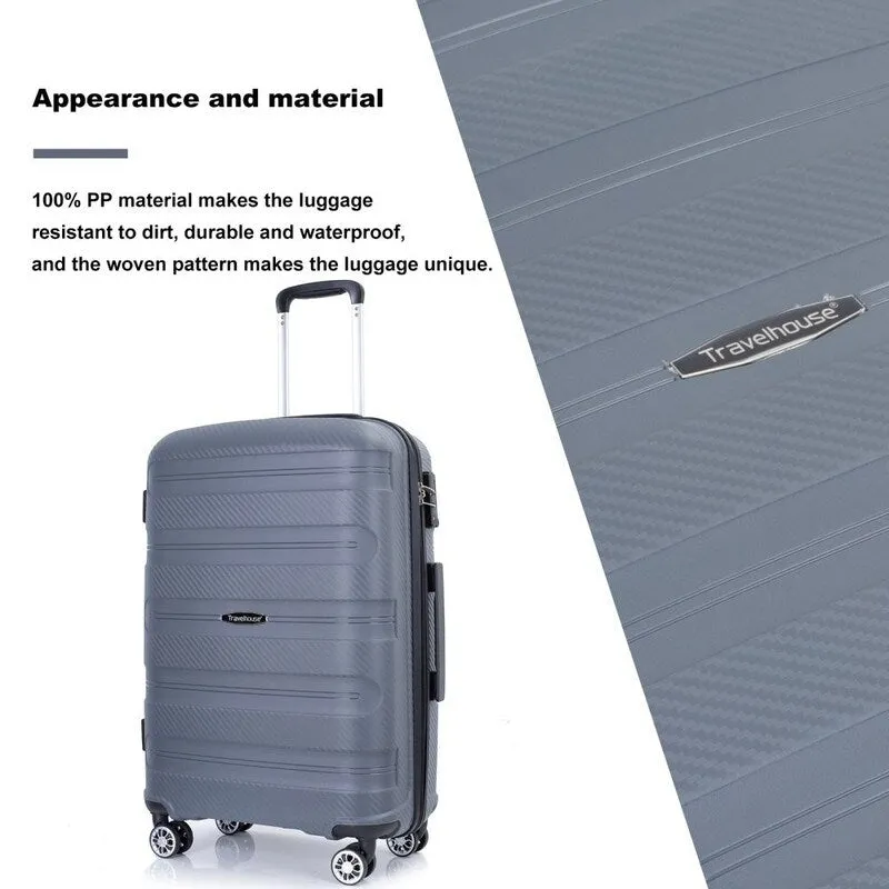 3 Piece PP Lightweight Suitcase Luggage Sets with TSA Lock