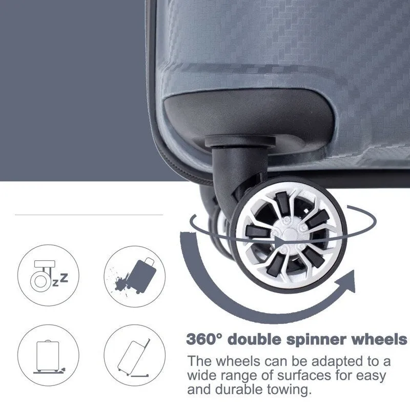 3 Piece PP Lightweight Suitcase Luggage Sets with TSA Lock