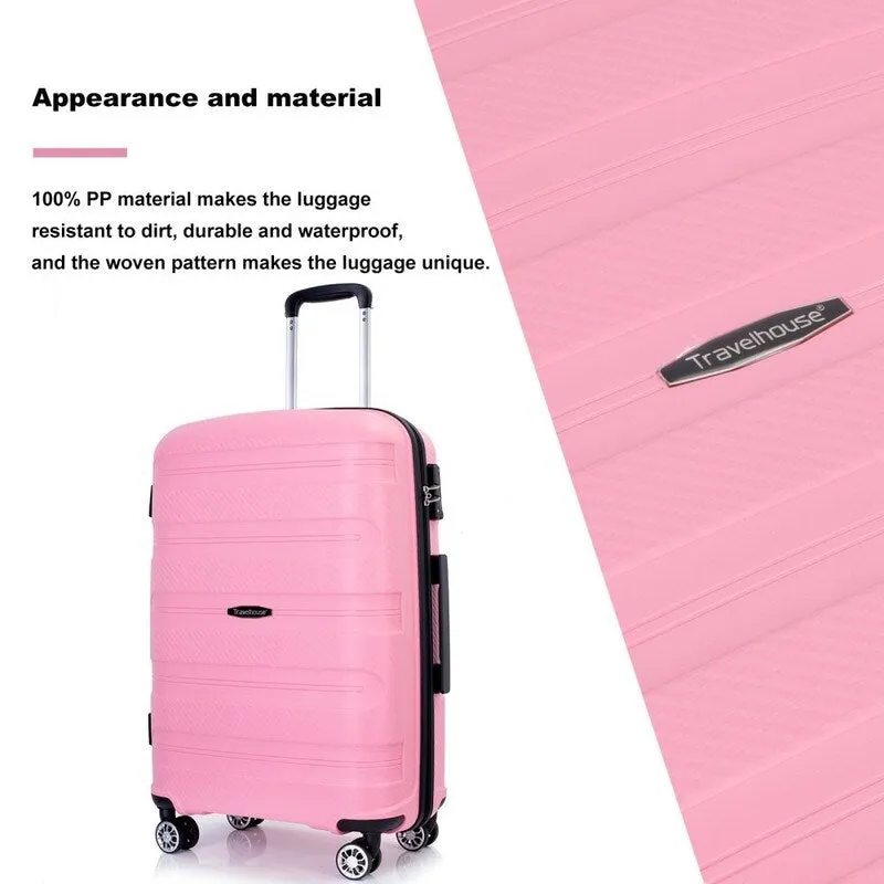 3 Piece PP Lightweight Suitcase Luggage Sets with TSA Lock