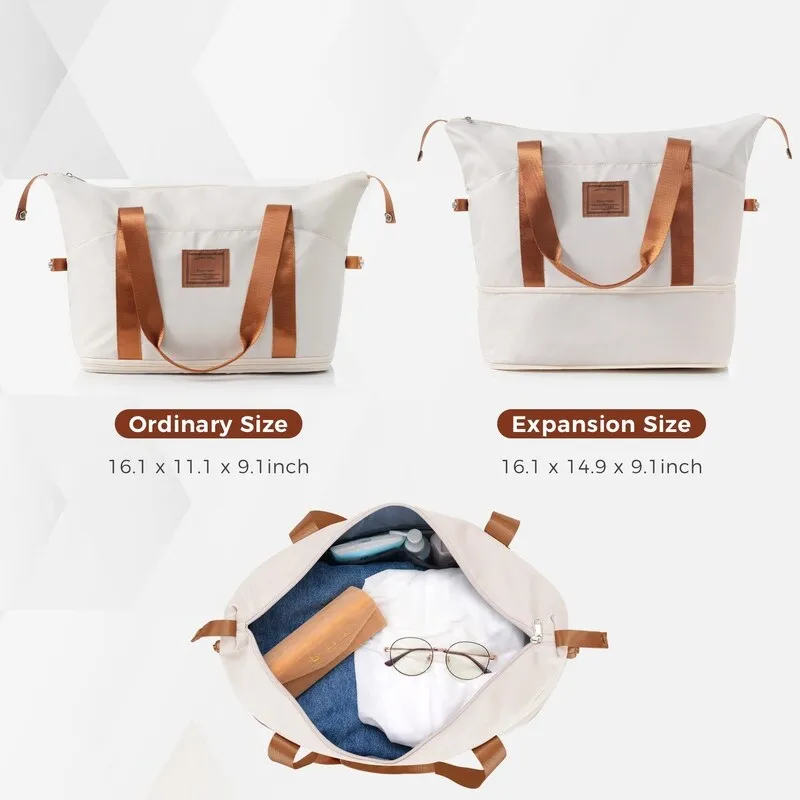 4PCS Expandable PP Lightweight Suitcase Luggage Sets with Travel Bag and 360°Spinner Wheels