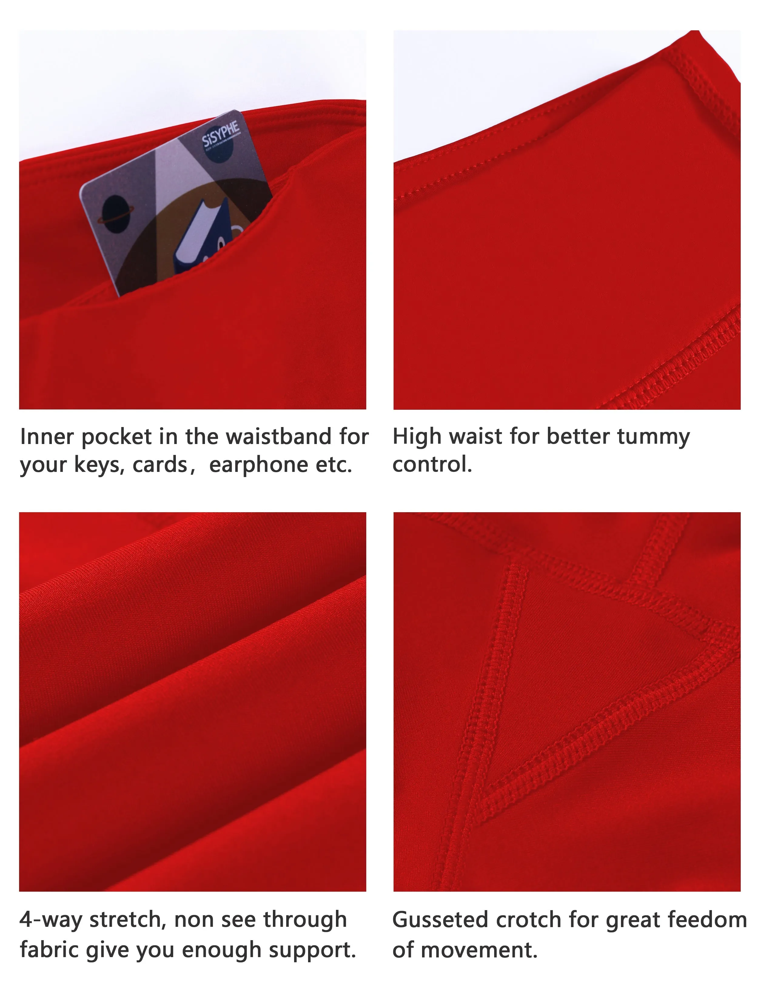 8" High Waist Golf Shorts scarlet_Golf