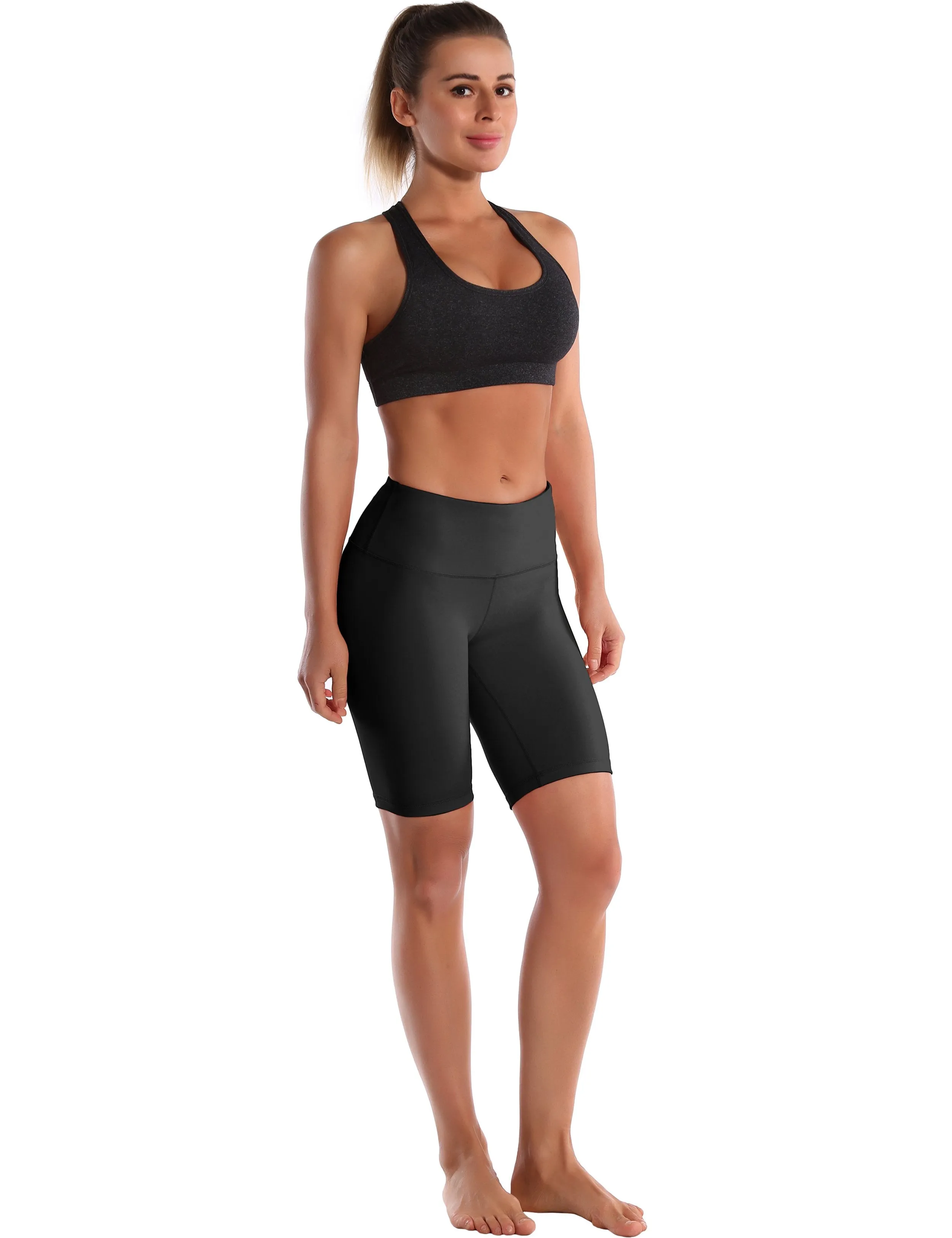8" High Waist Running Shorts black ins_Running