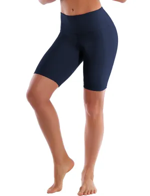 8" High Waist Tall Size Shorts darknavy_Tall Size