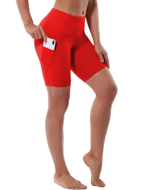 8" Side Pockets Biking Shorts scarlet_Biking