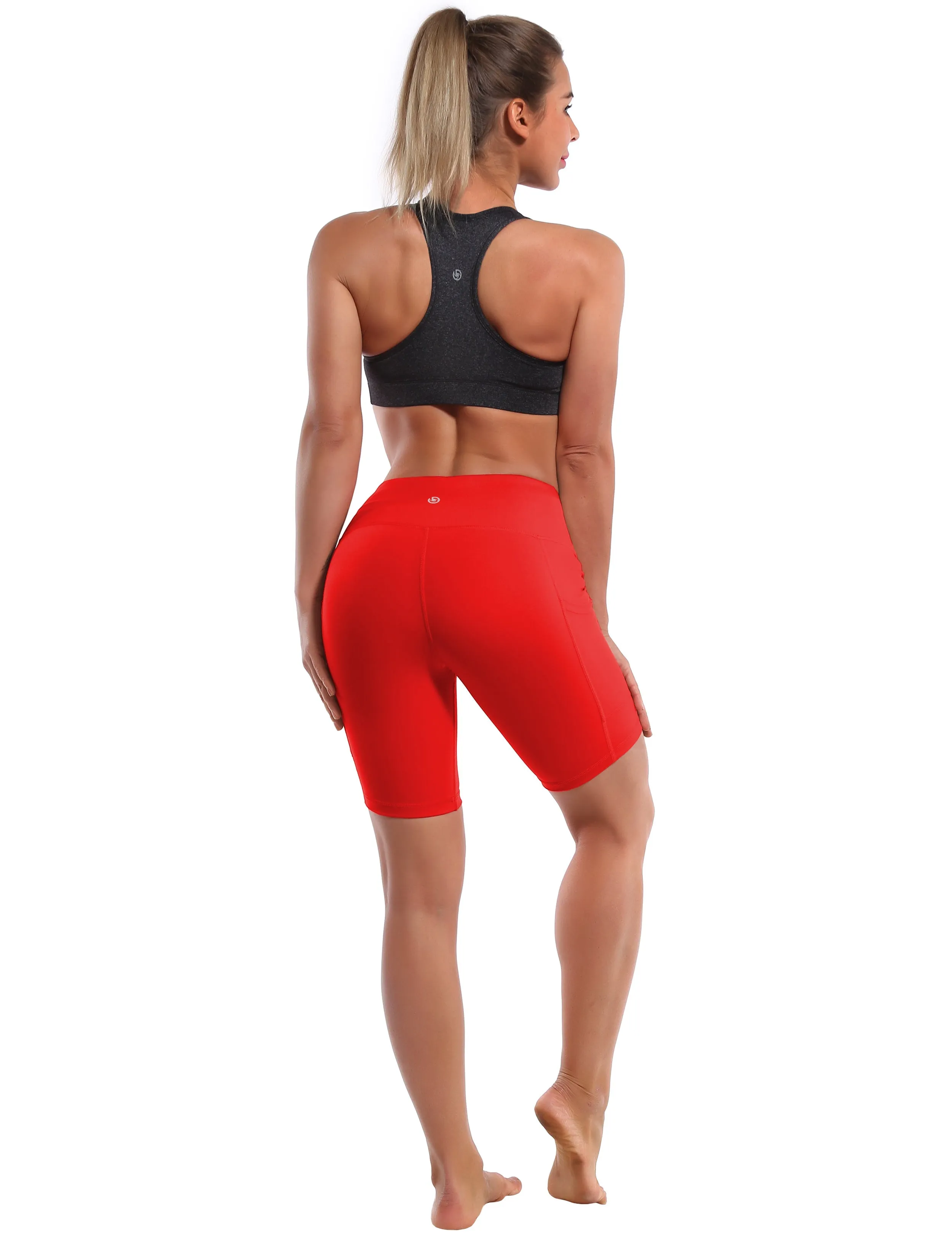 8" Side Pockets Biking Shorts scarlet_Biking