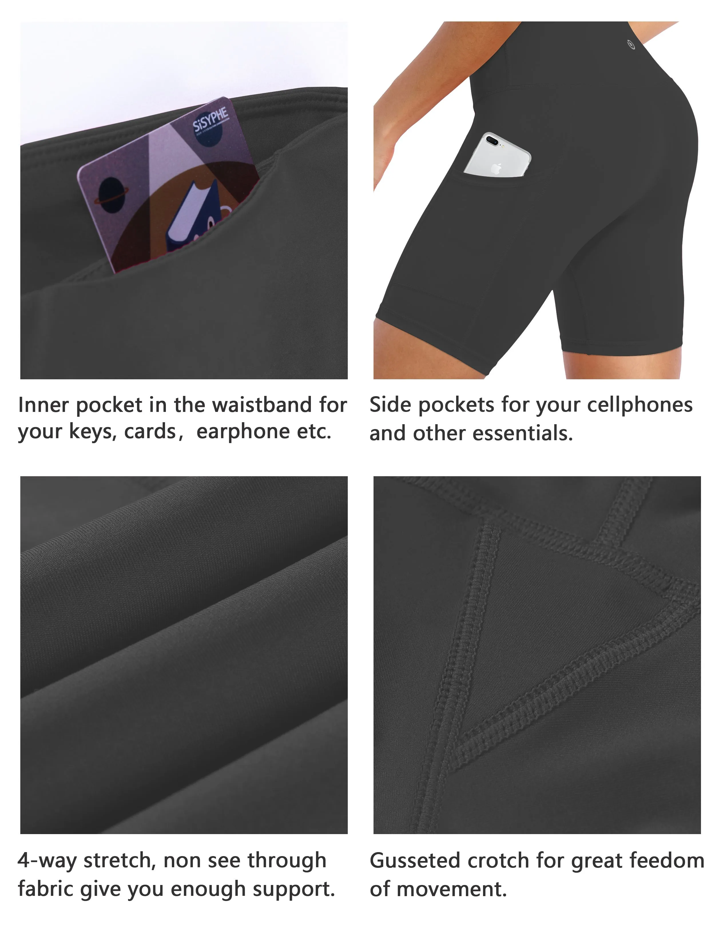 8" Side Pockets Golf Shorts shadowcharcoal_Golf