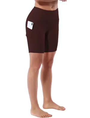 8" Side Pockets Plus Size Shorts mahoganymaroon_Plus Size