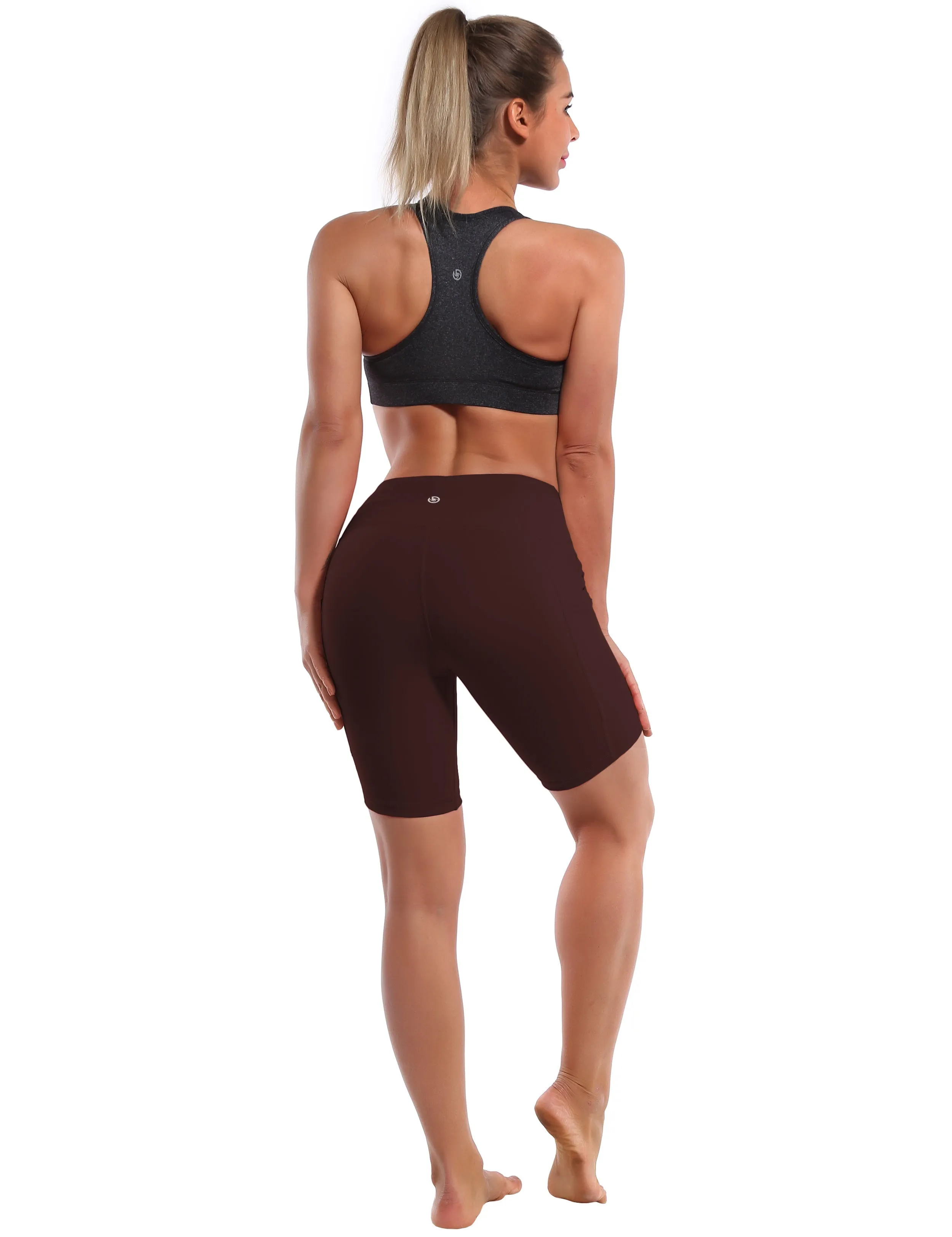 8" Side Pockets Plus Size Shorts mahoganymaroon_Plus Size