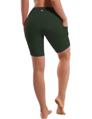 8" Side Pockets yogastudio Shorts olivegray_yogastudio