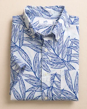 Blue Palms Seersucker Short Sleeve Sport Shirt