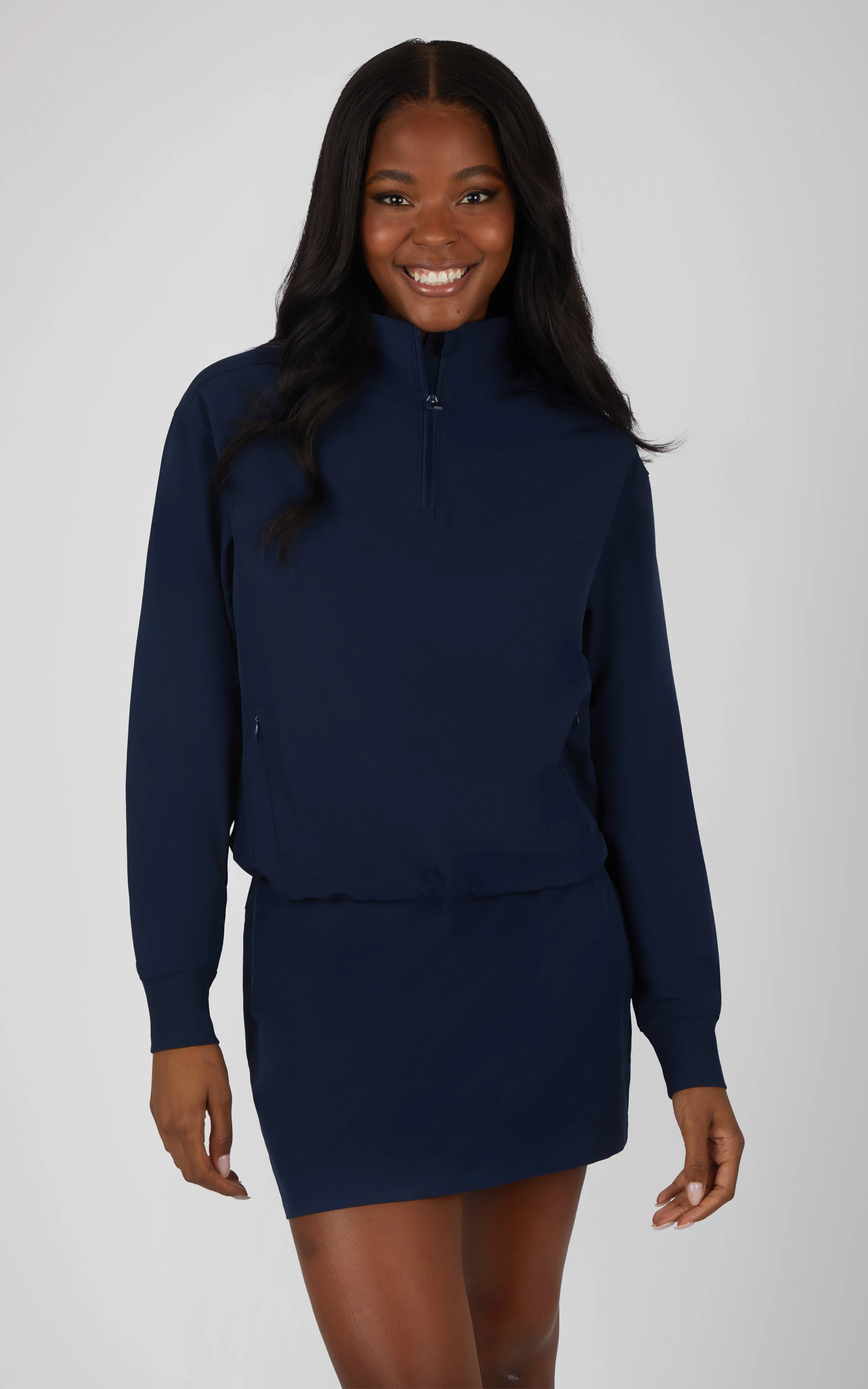 Citylite Half Zip Cinched Hem Jacket