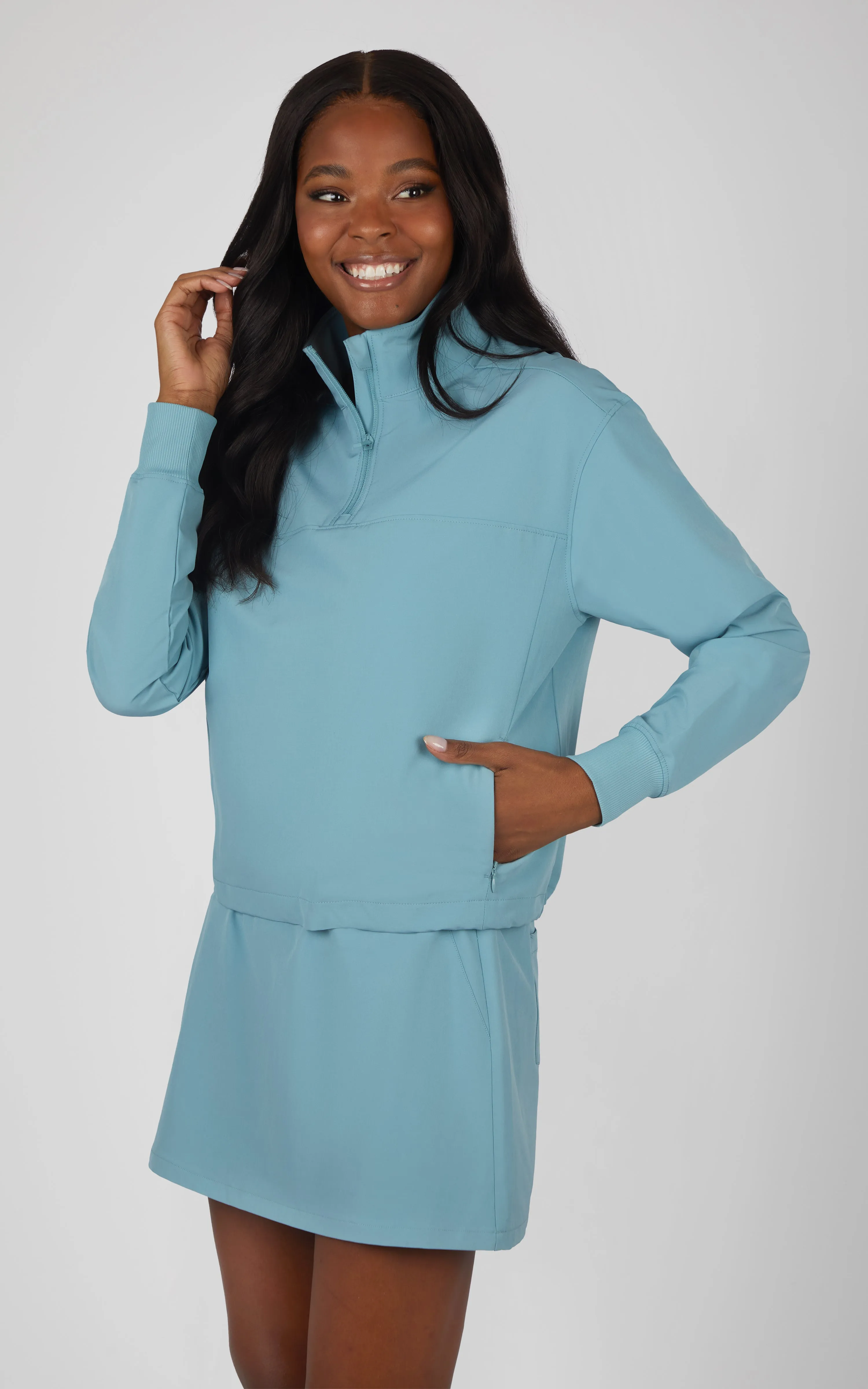 Citylite Half Zip Cinched Hem Jacket