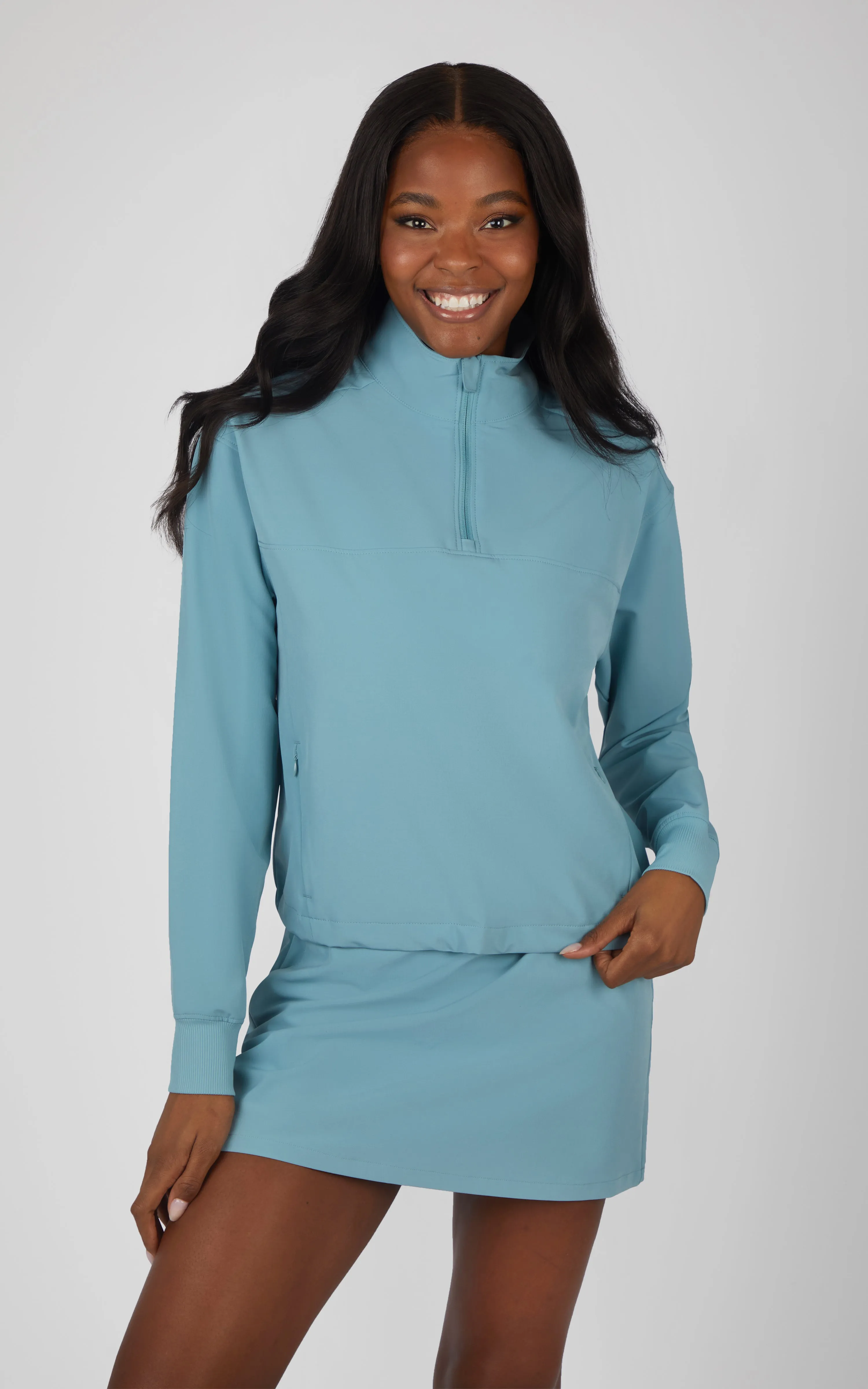 Citylite Half Zip Cinched Hem Jacket