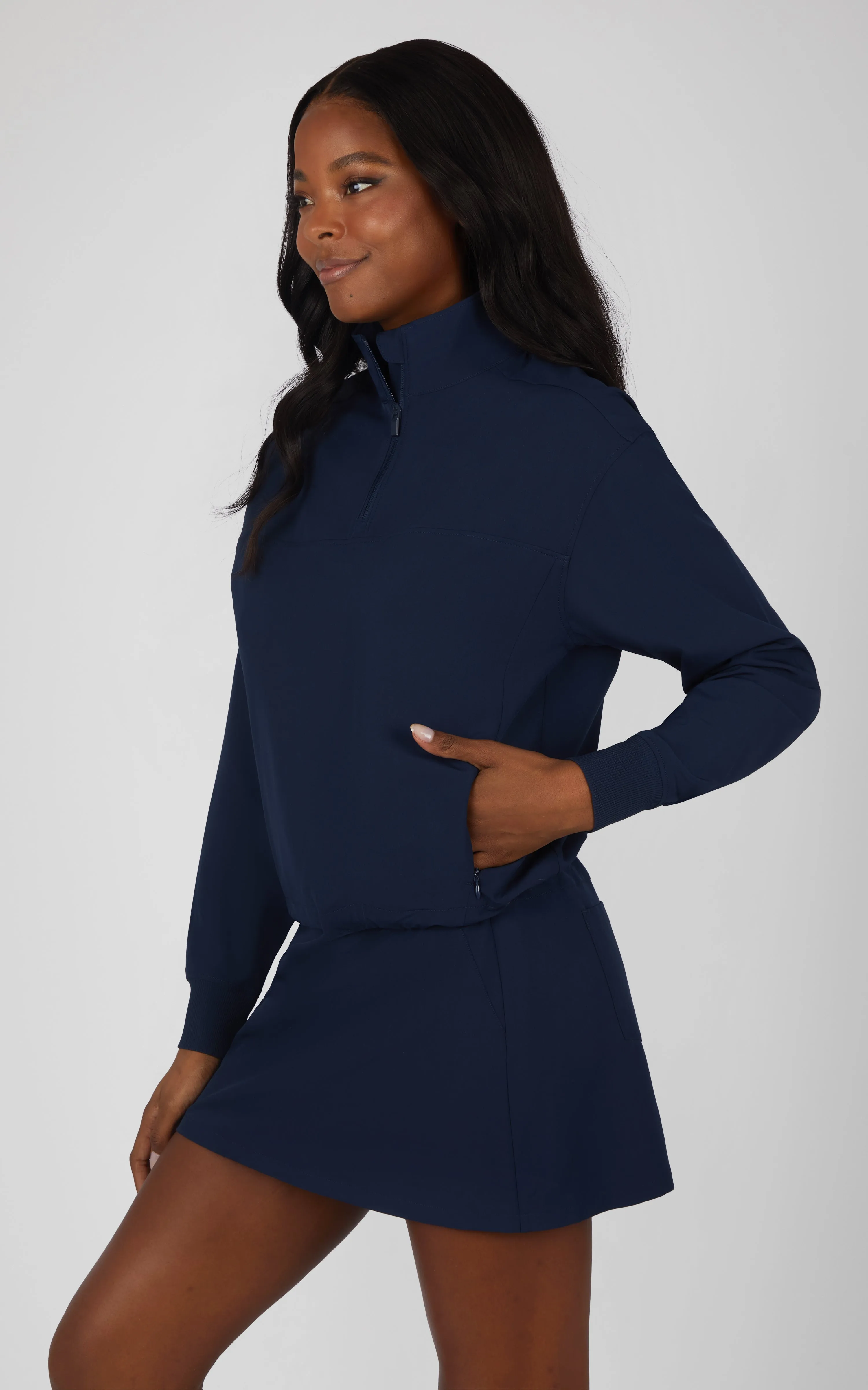 Citylite Half Zip Cinched Hem Jacket