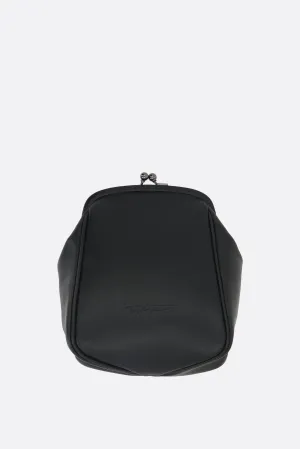 Clasp medium pouch in smooth leather