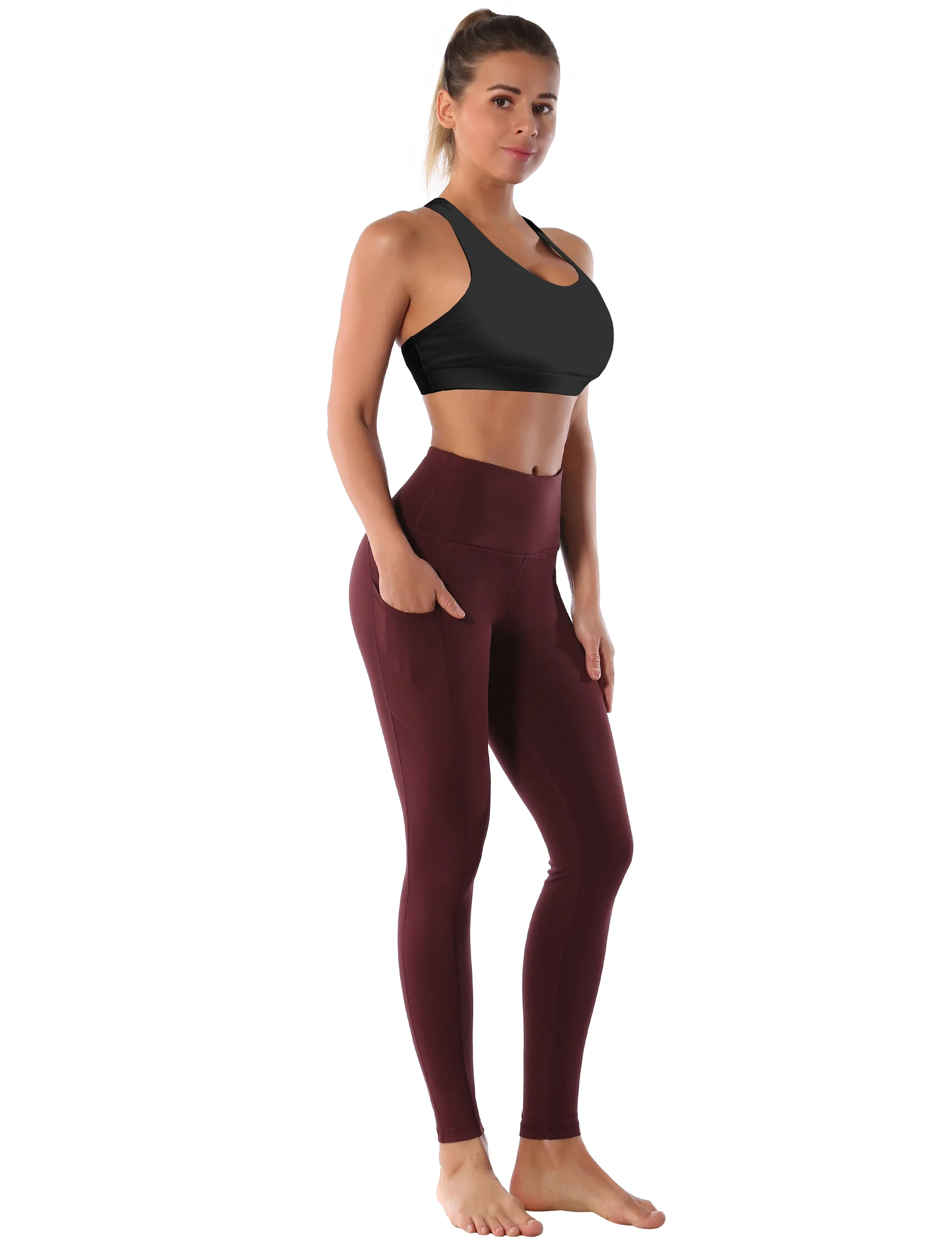 Compression Racerback Sports Bras black ins_Tall Size