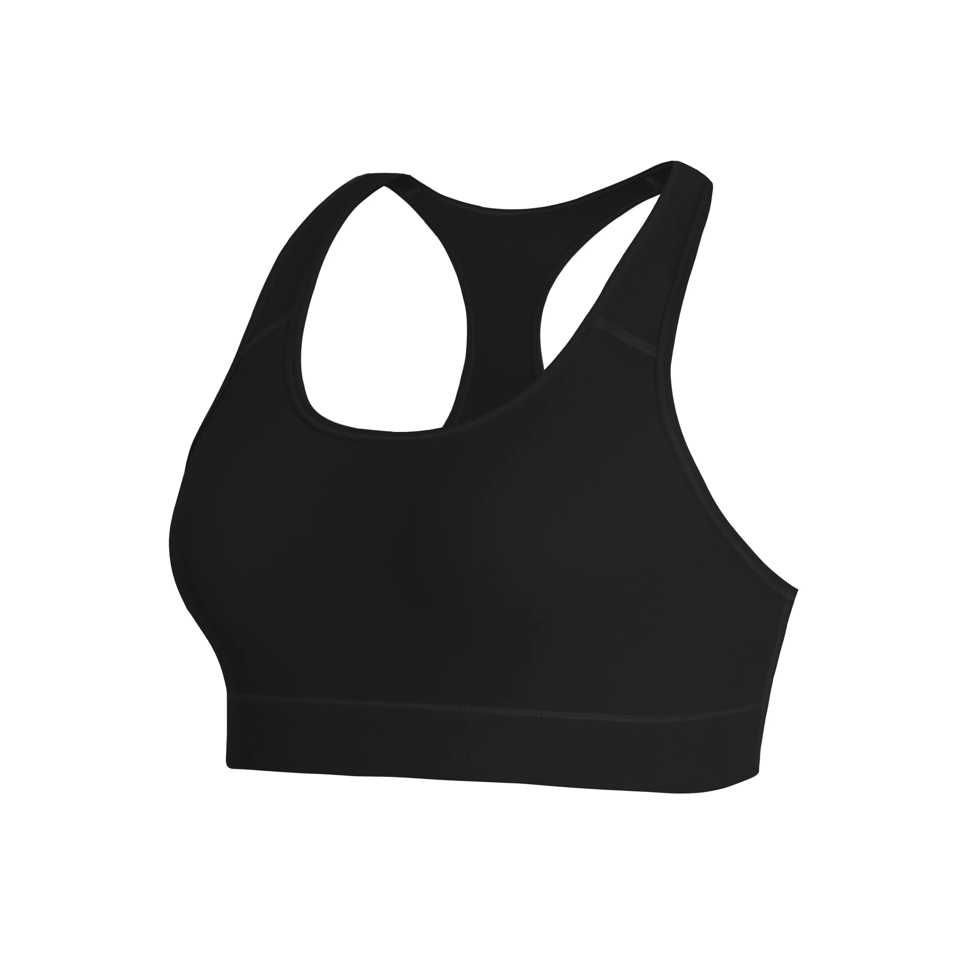 Compression Racerback Sports Bras black ins_Tall Size