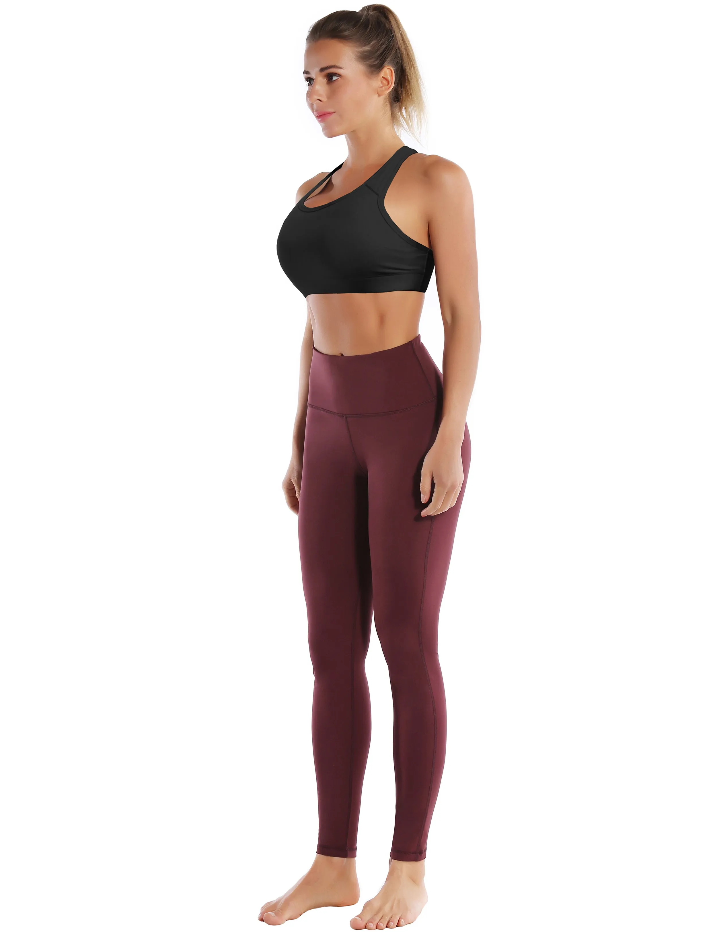 Compression Racerback Sports Bras black_Plus Size