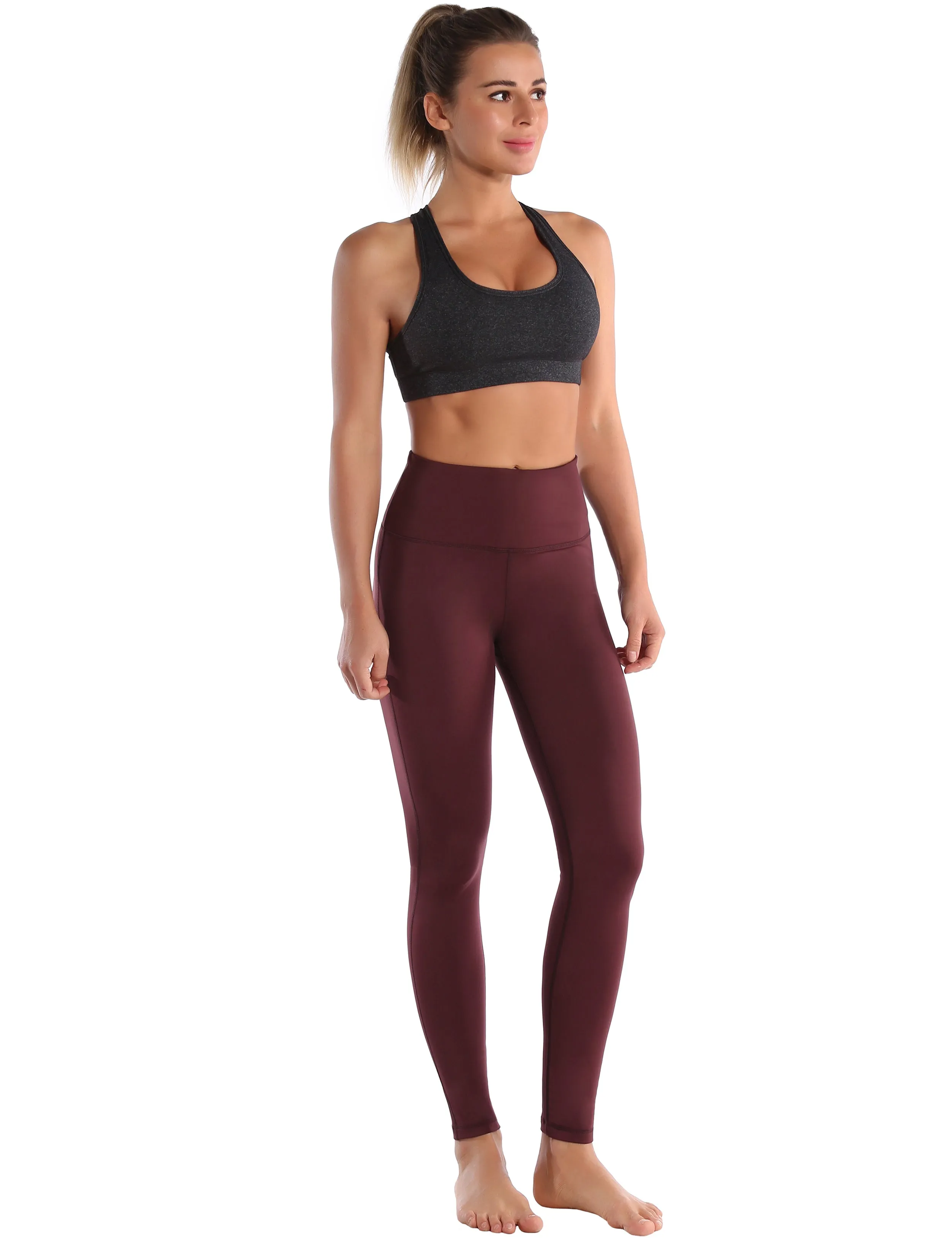 Compression Racerback Sports Bras heathercharcoal ins_Golf