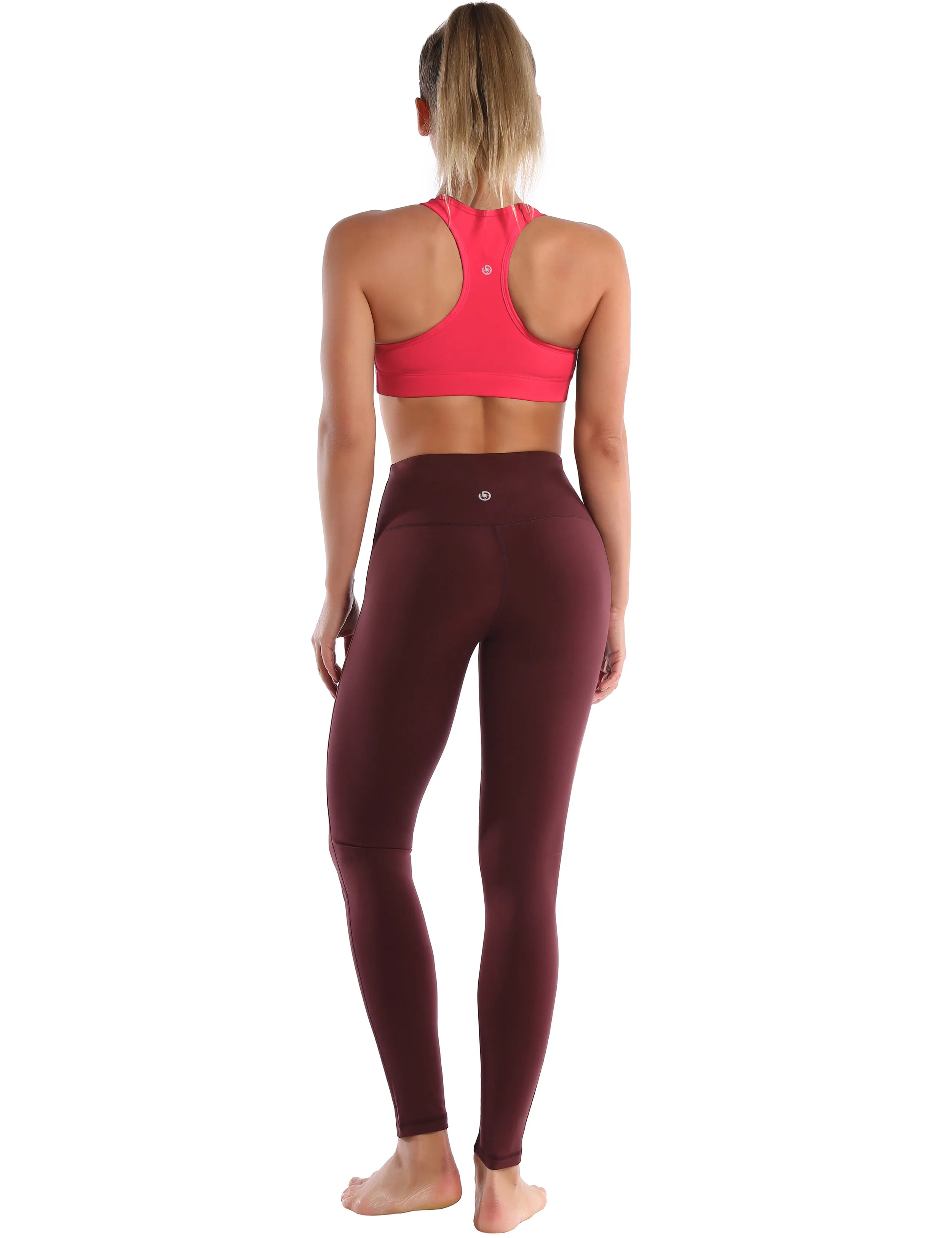 Compression Racerback Sports Bras red_Pilates