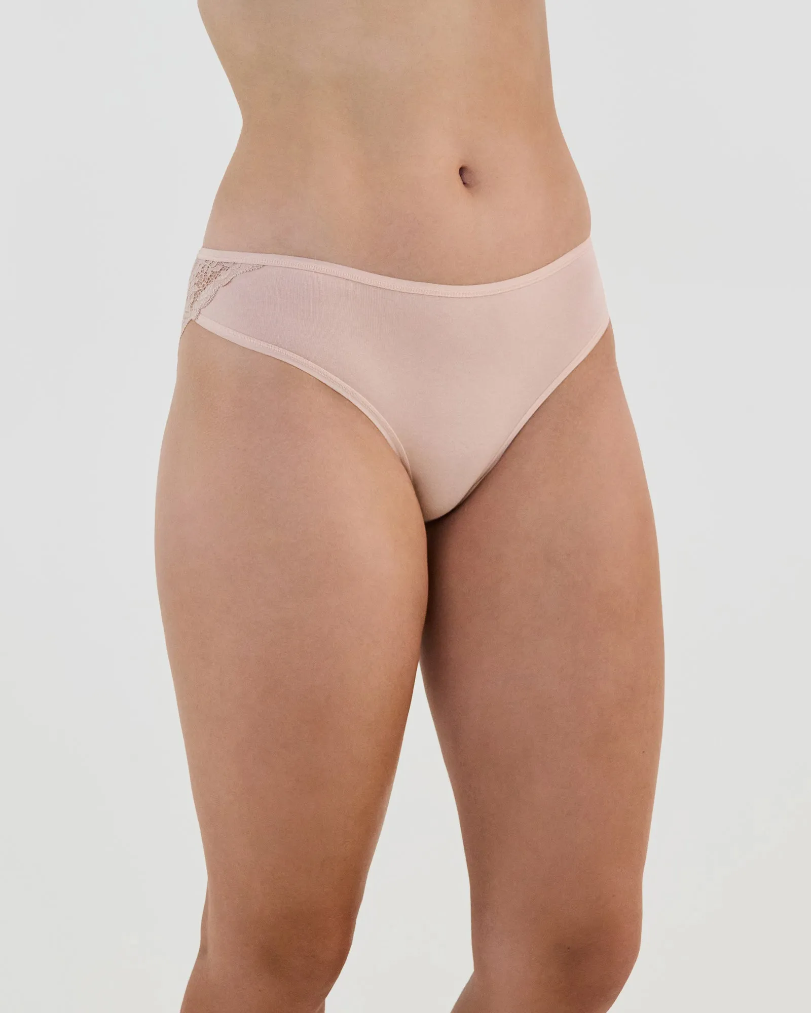 Cotton And Lace Bikini