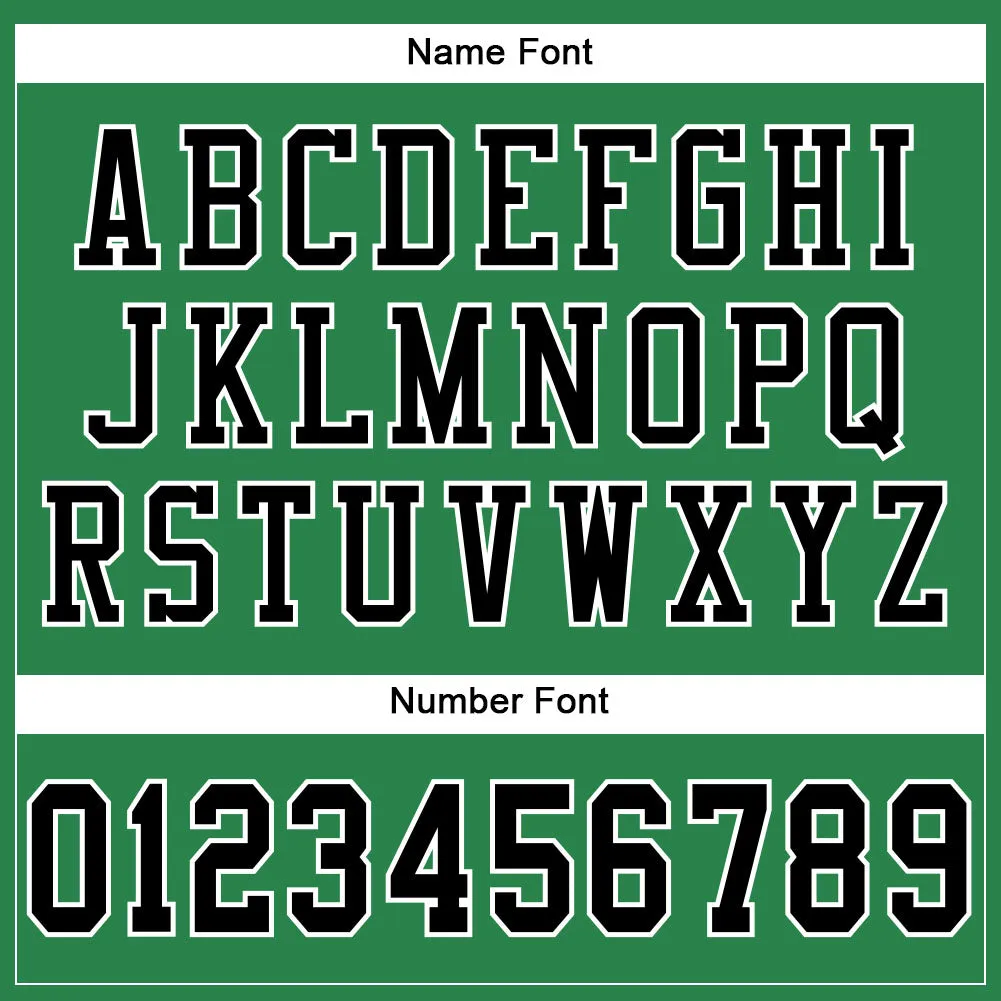 Custom Grass Green Black-White Mesh Authentic Football Jersey