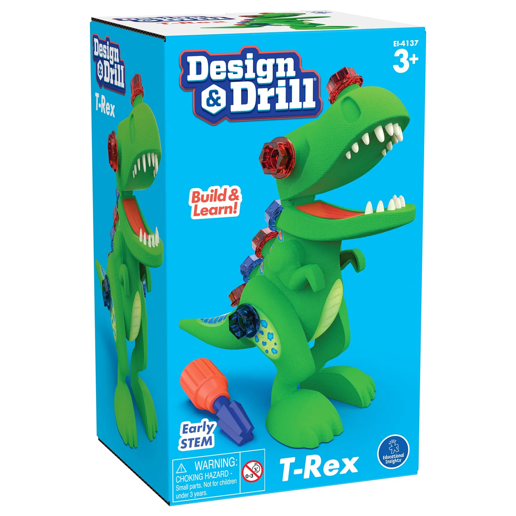 Educational Insights Design & Drill T-Rex - Interactive Dinosaur Toy
