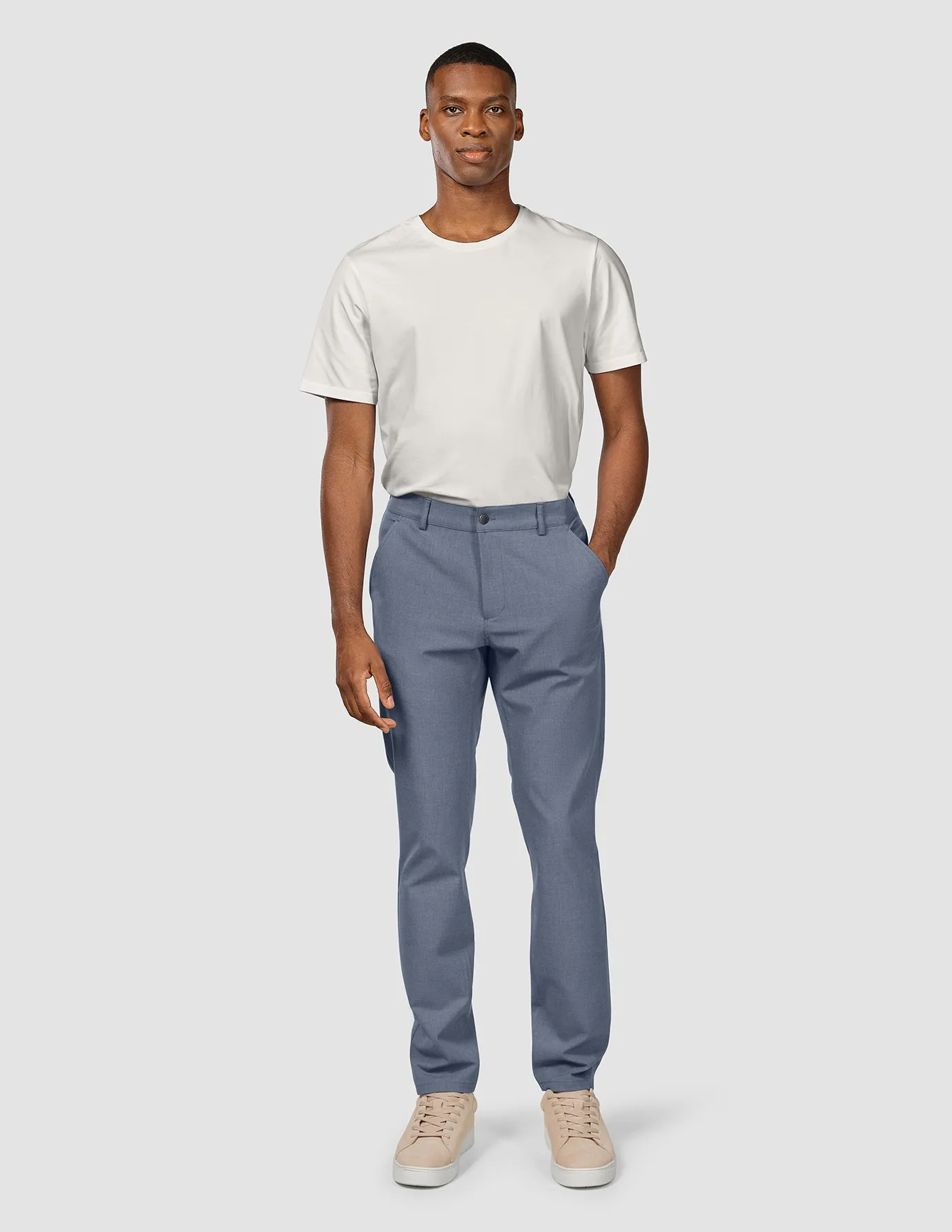 Essential Pants Slim Storm Blue Melange