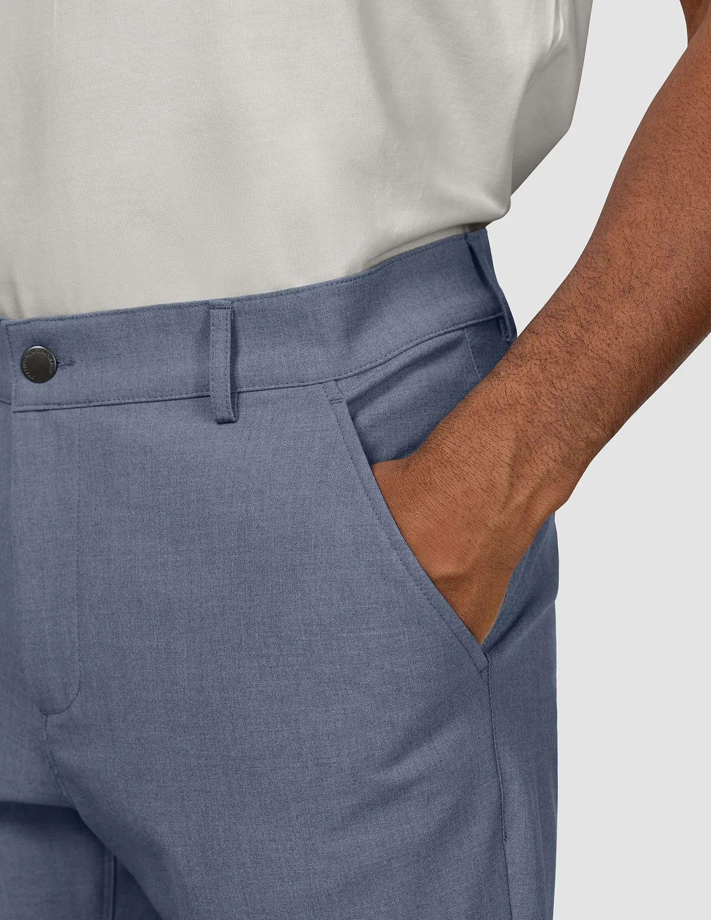 Essential Pants Slim Storm Blue Melange