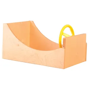 Get-In-'N-Go Imaginative Play Wooden Box with Steering Wheel & Buttons
