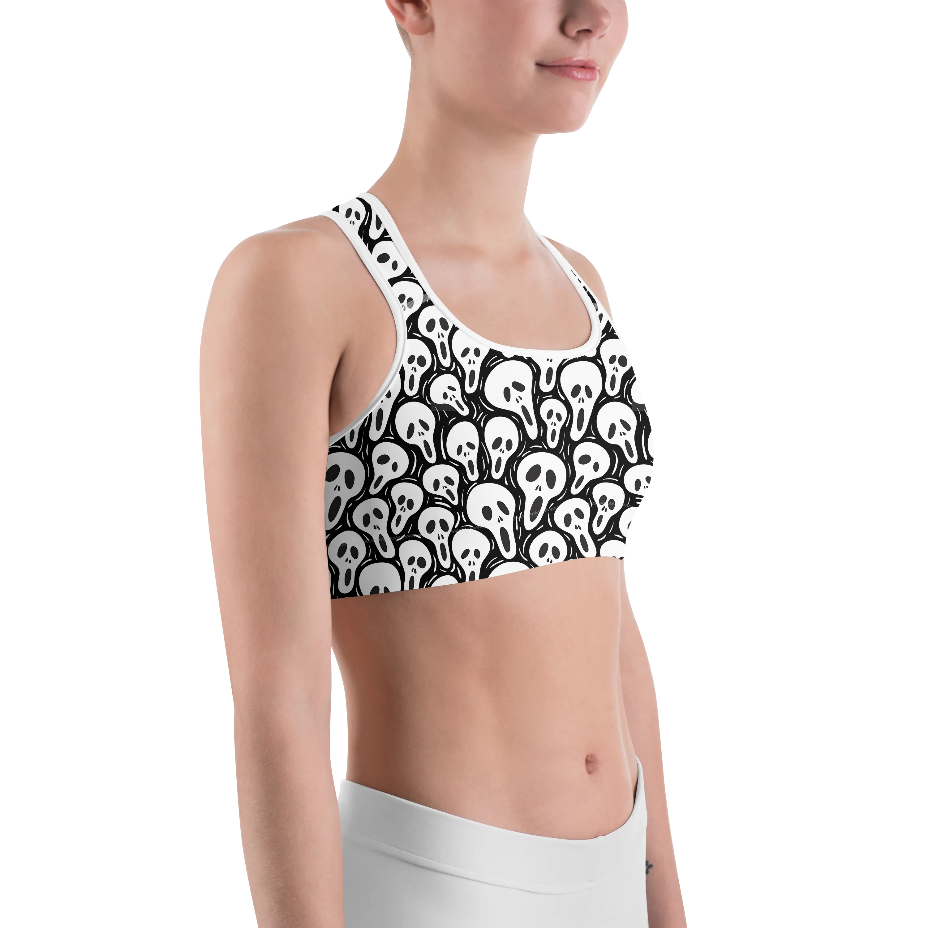 Ghost Face Sports Bra