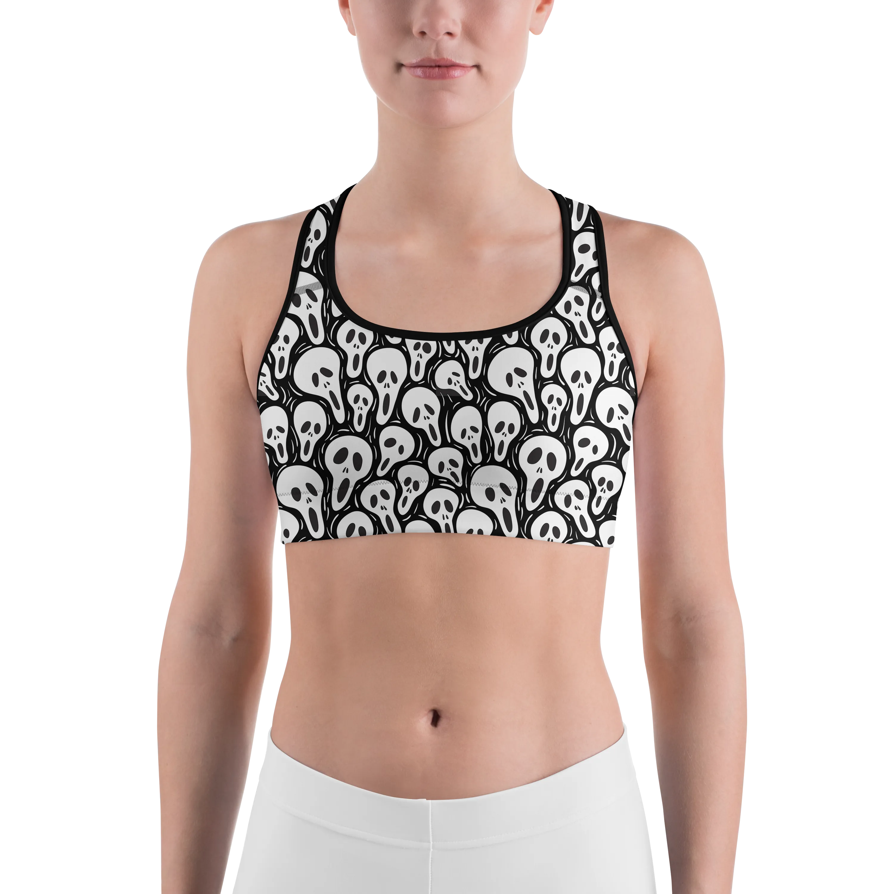 Ghost Face Sports Bra